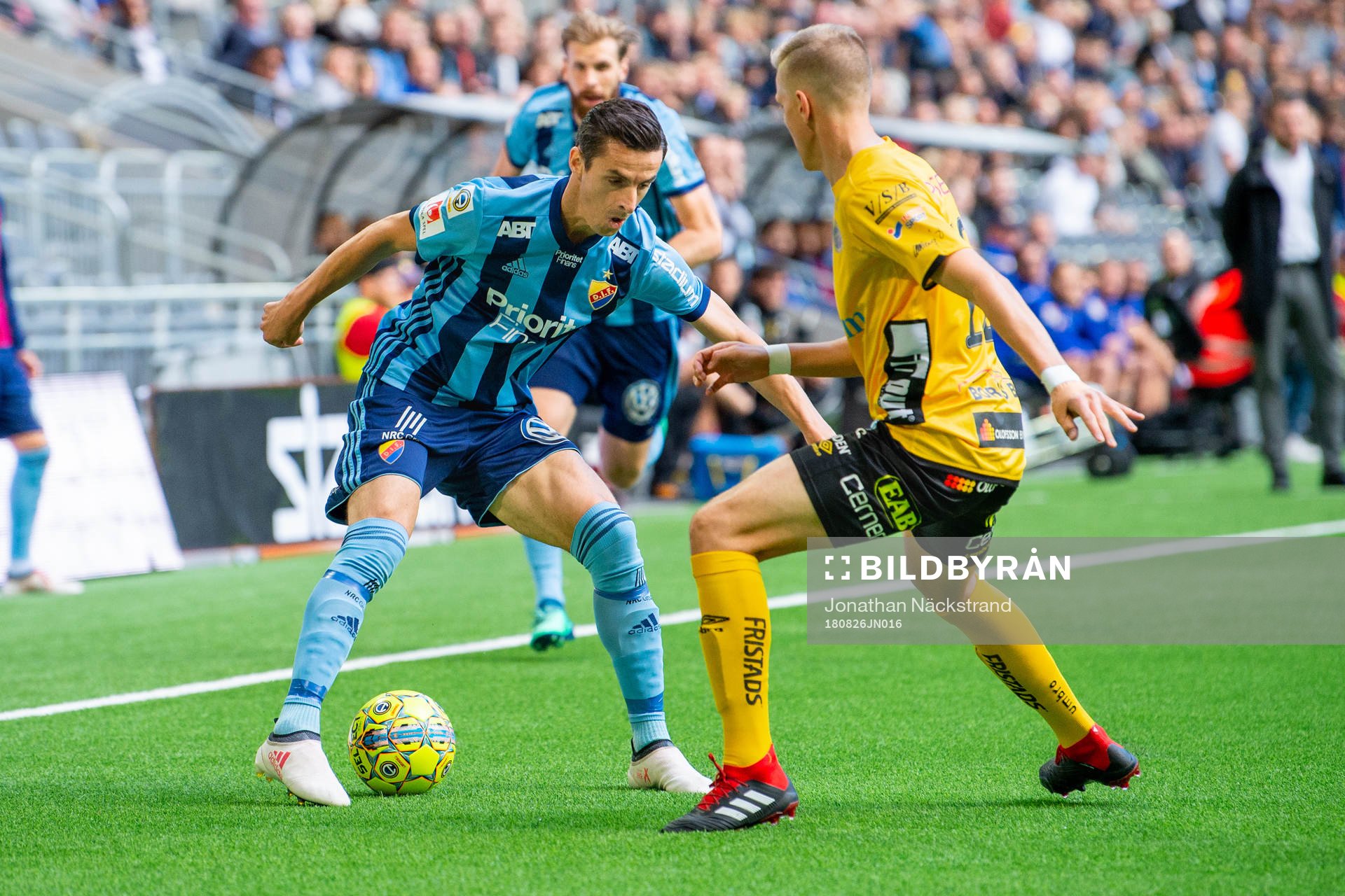 Djurgårdens Haris Radetinac och Elfsborgs Joakim Nilsson