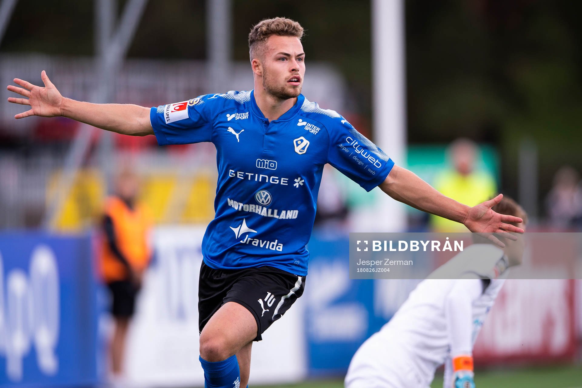 Halmstads Gabriel Gudmundsson jublar
