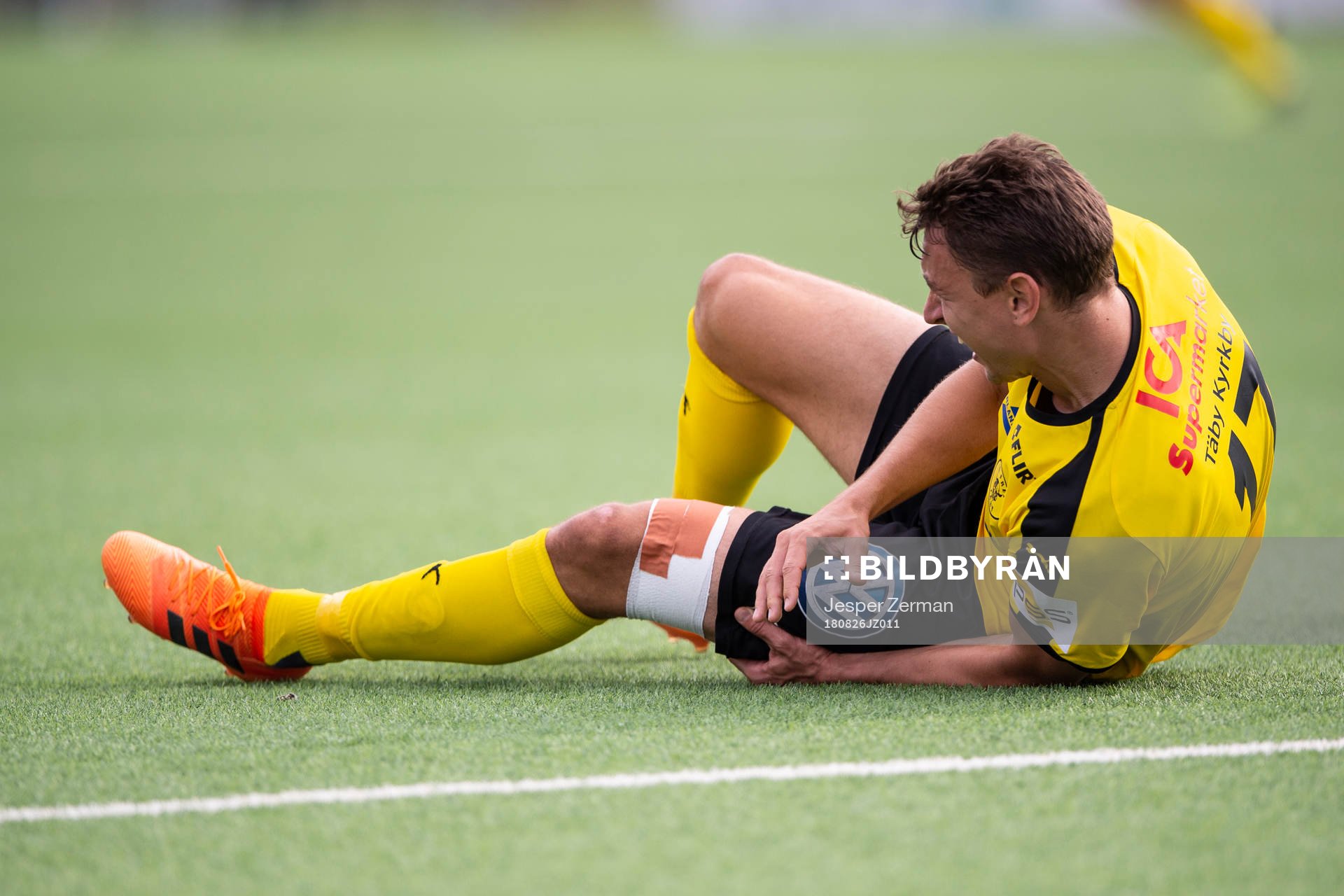 Frejs Marcus Hansson ligger skadad