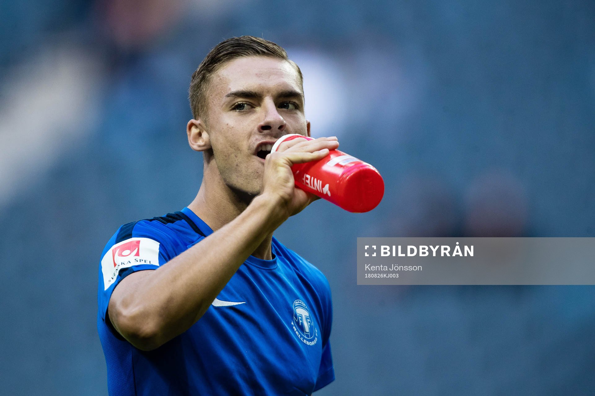 Trelleborgs Felix Hörberg innan fotbollsmatchen i
