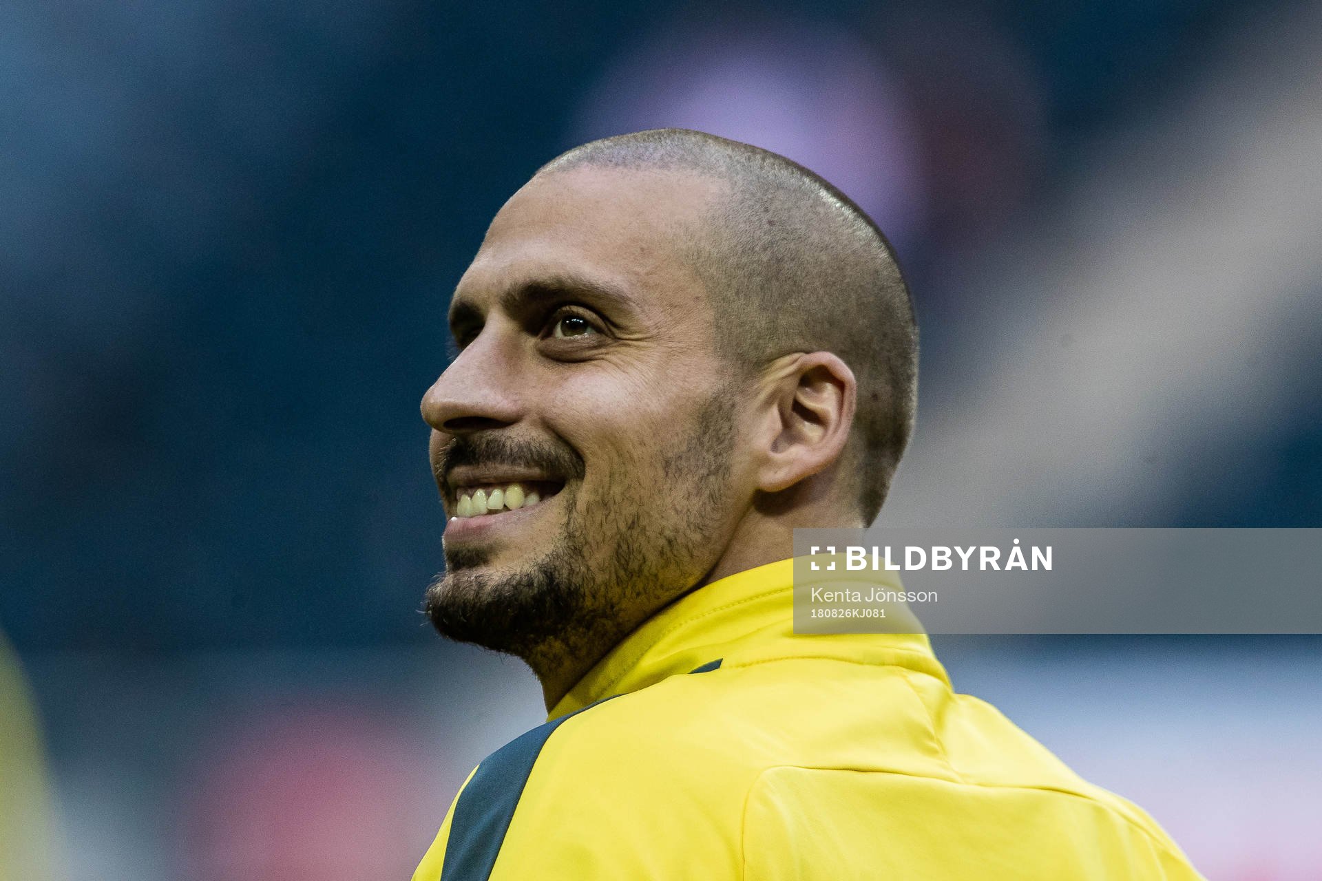 s Panos Dimitriadis innan fotbollsmatchen i Allsvenskan