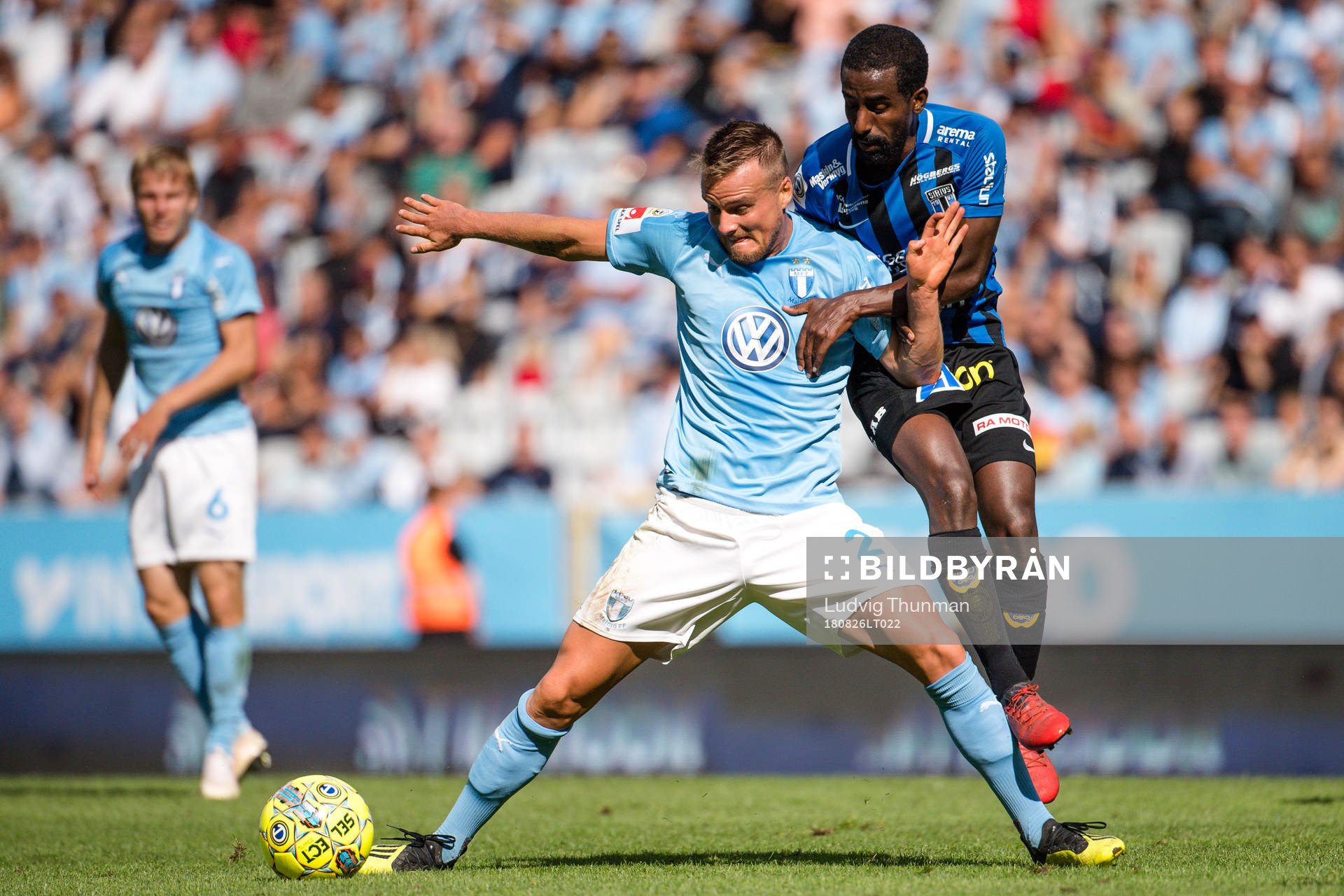 Malmö FFs Eric Larsson och Sirius Mohammed Saeid