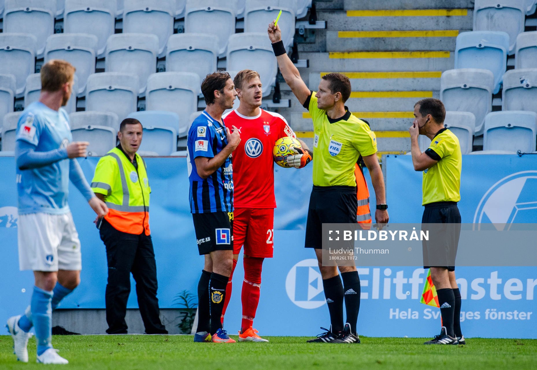 Malmö FFs  målvakt Johan Dahlin och Sirius Philip Haglund
