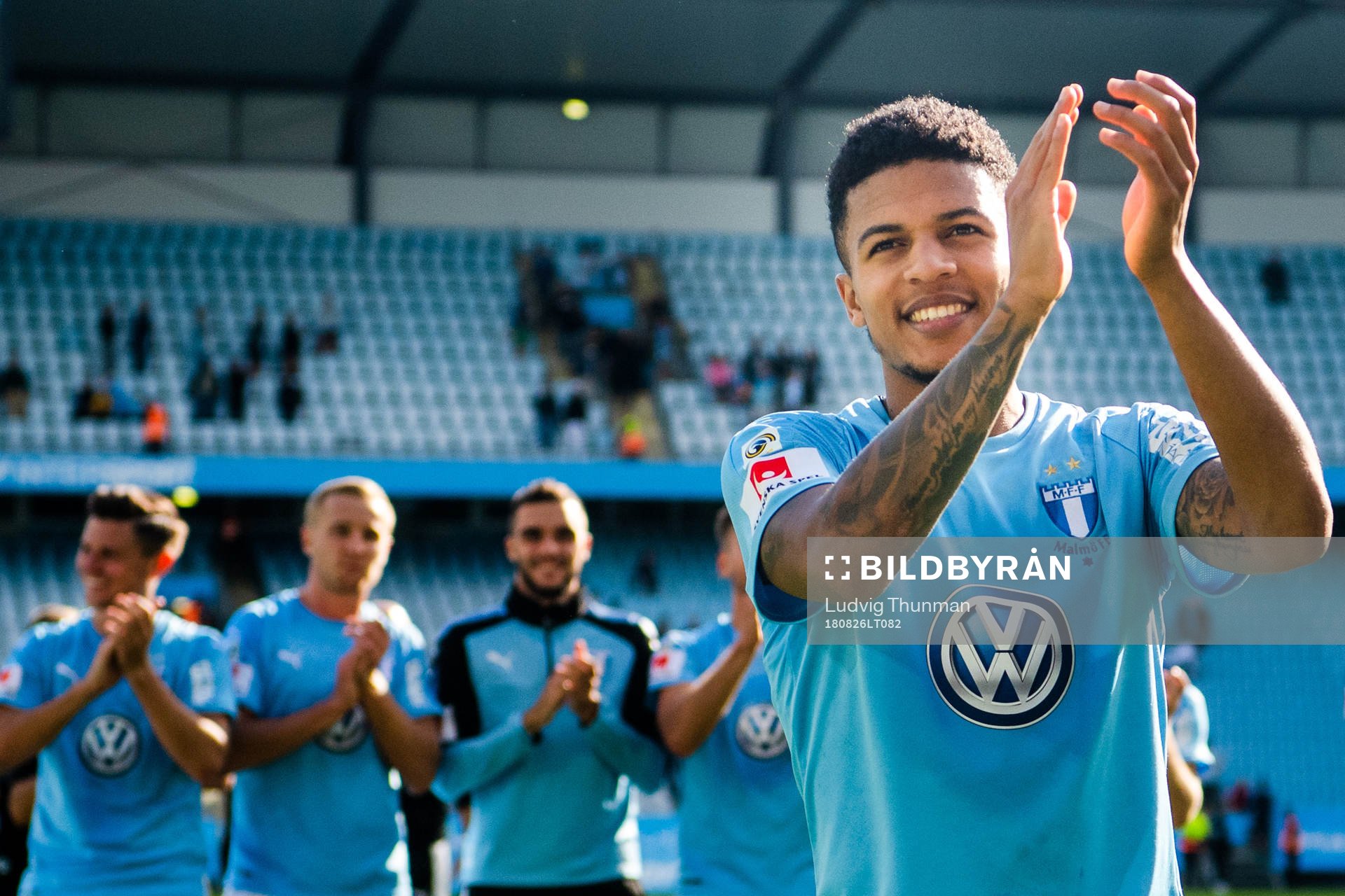 Malmö FFs Romain Gall jublar