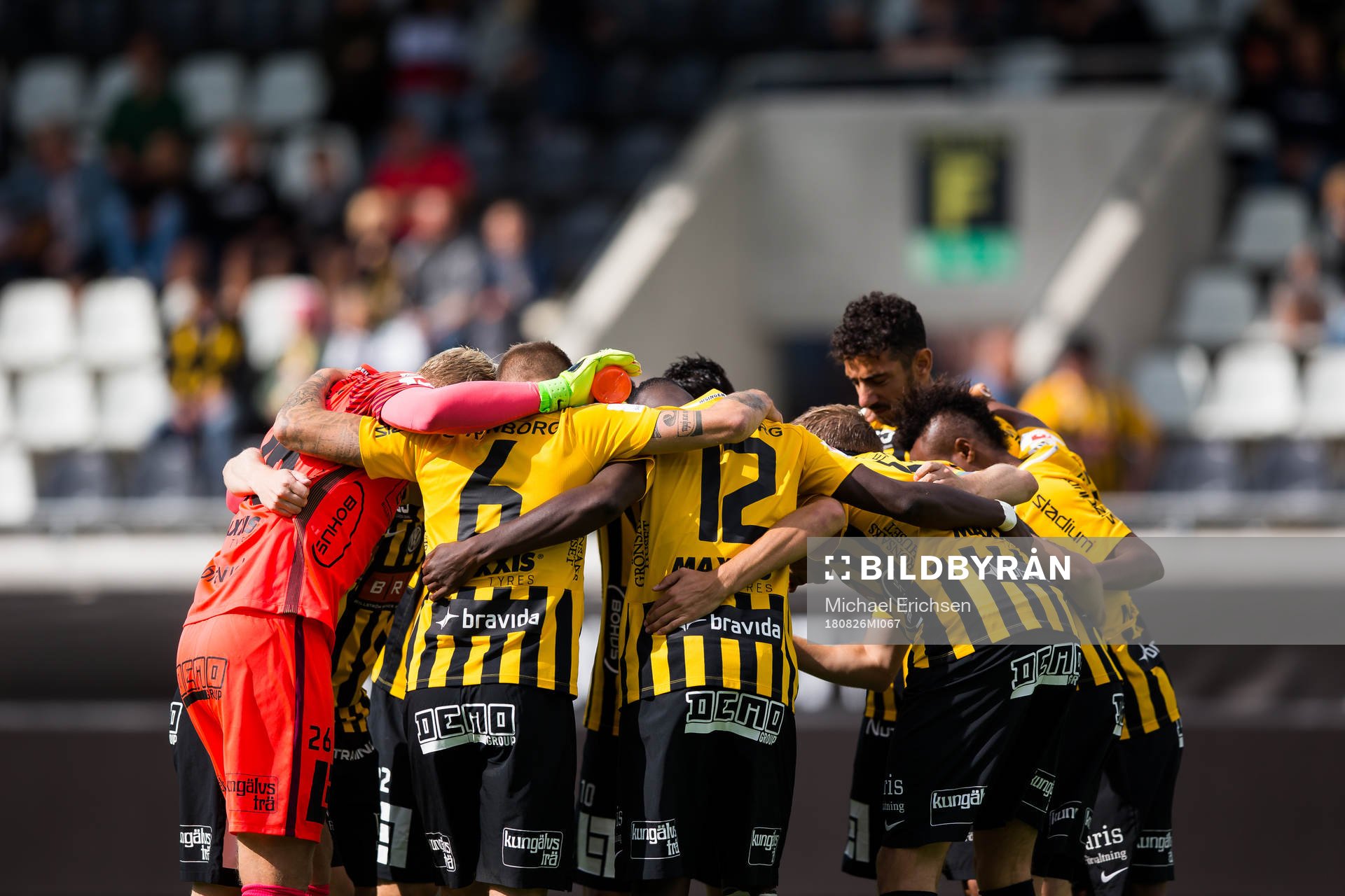 Häcken samlade innan fotbollsmatchen i allsvenskan mellan