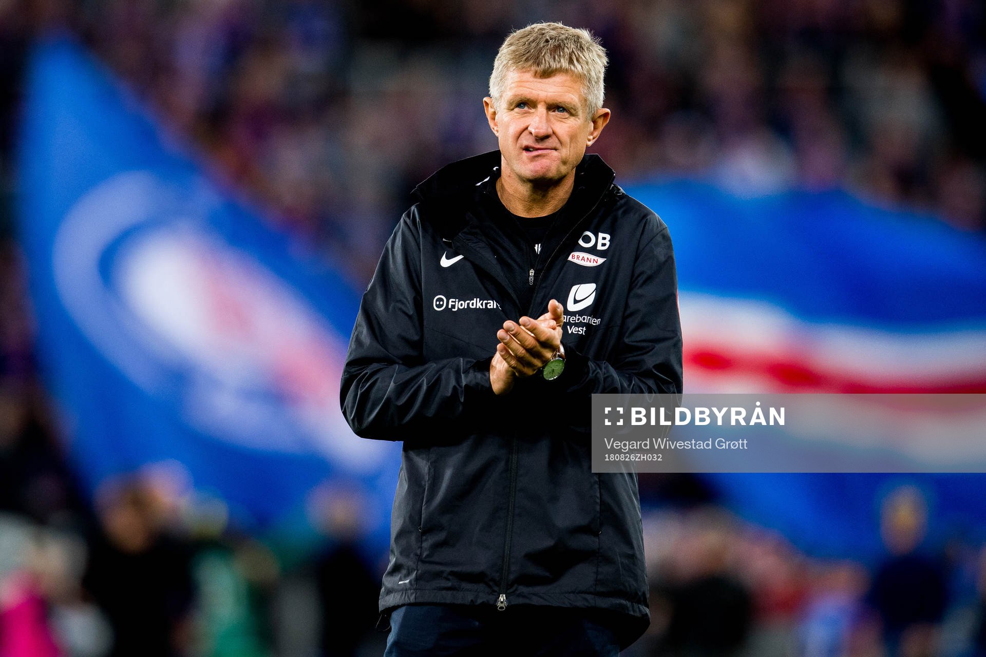 Lars Arne Nilsen, head coach of Brann, looks dejected
