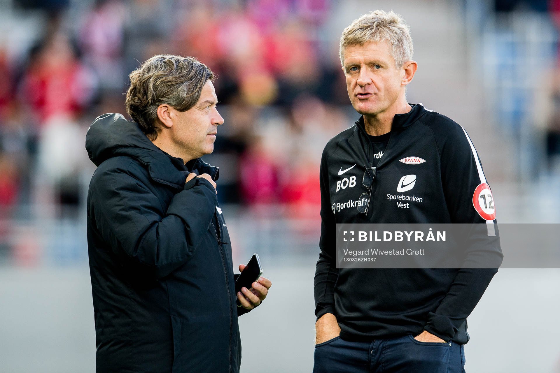 Gorm Natlandsmyr, head of media of Brann, and Lars Arne