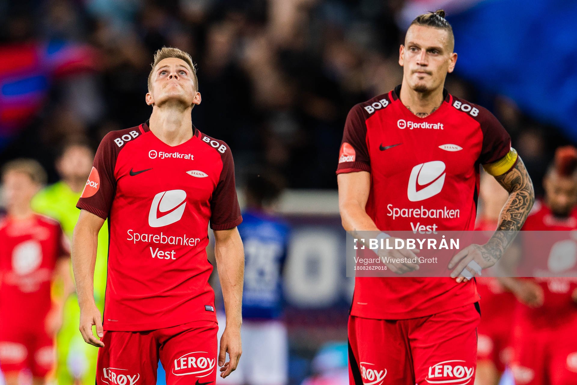 Vidar Jonsson of Brann looks dejected