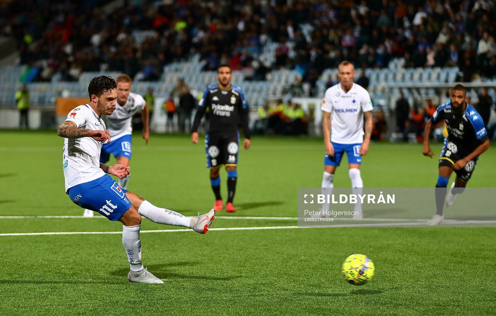 Mål 1-1 på straff av Norrköpings David Moberg Karlsson