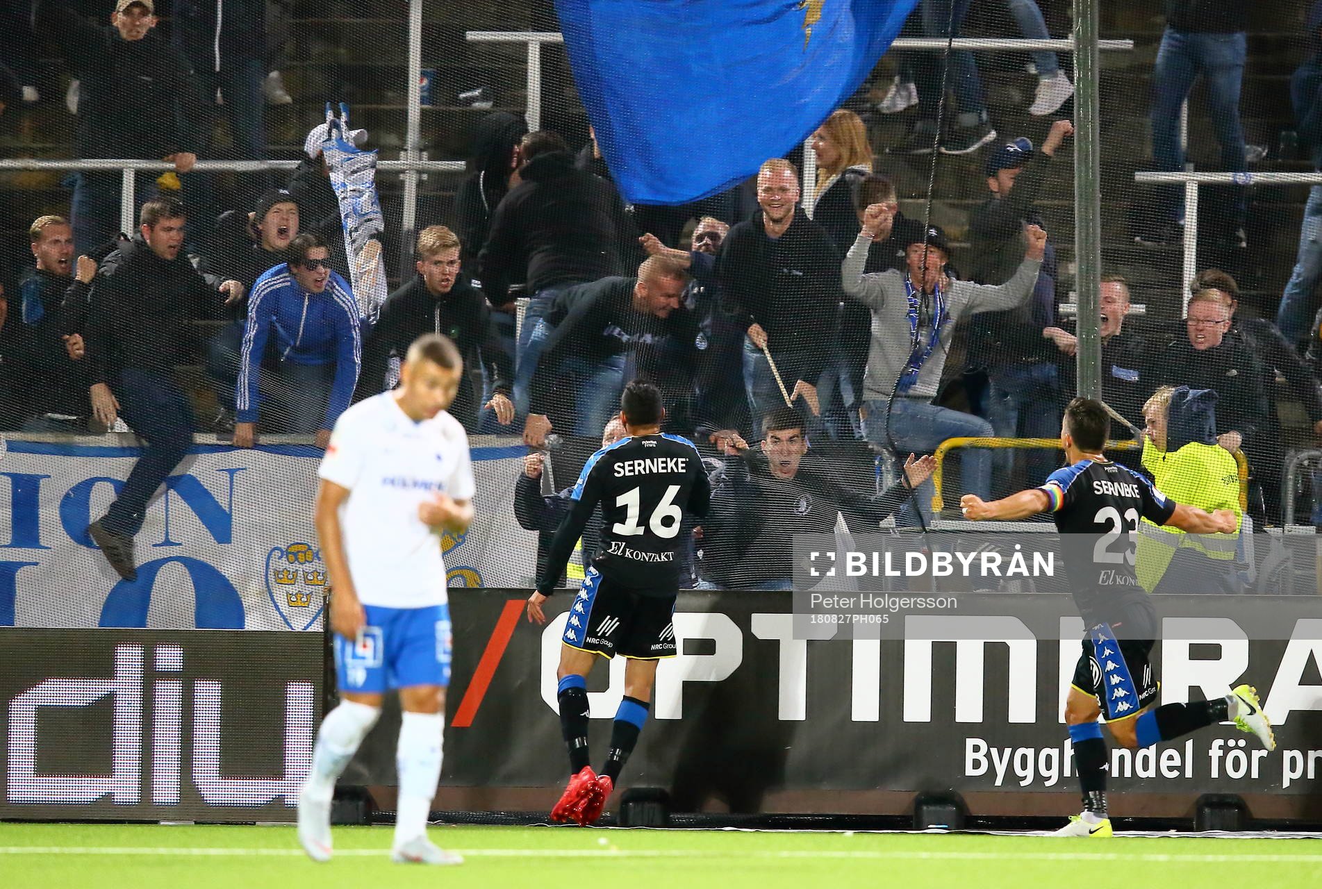 IFK Göteborgs Sargon Abraham  jublar och Norrköpings