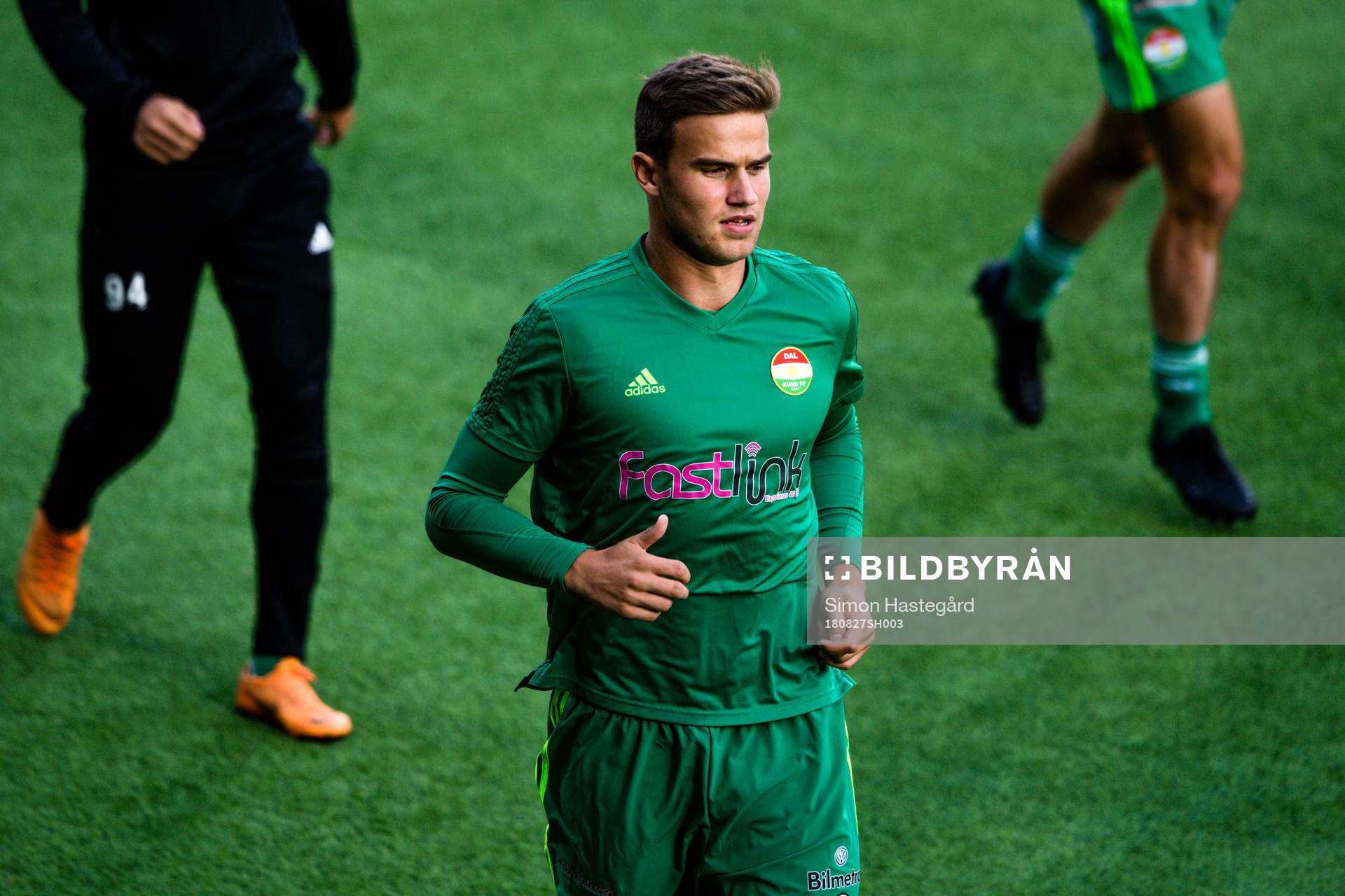 Dalkurds Eero Markkanen före fotbollsmatchen i Allsvenskan