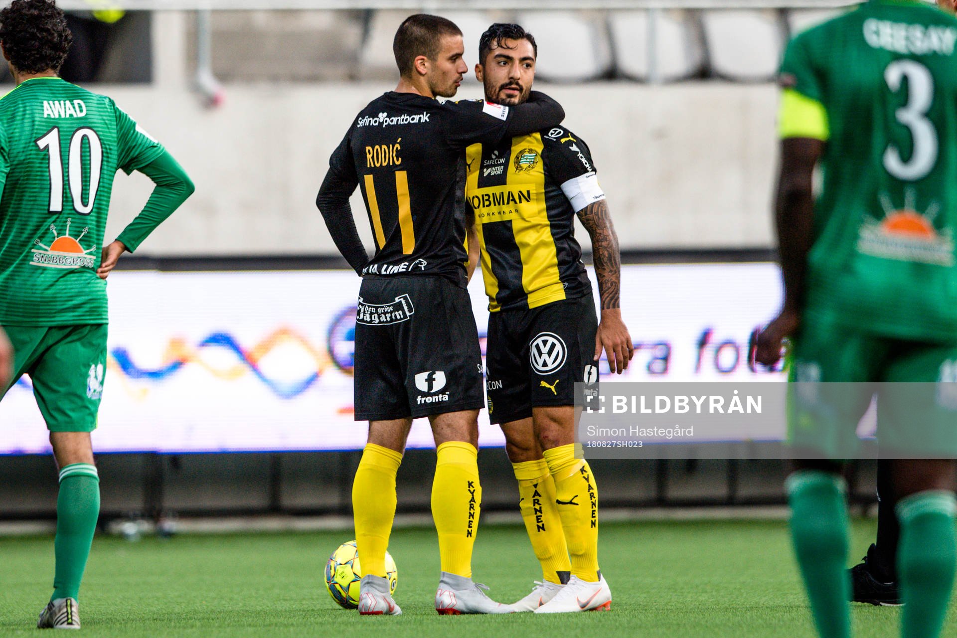 Hammarbys Vladimir Rodic i samtal med Jiloan Hamad