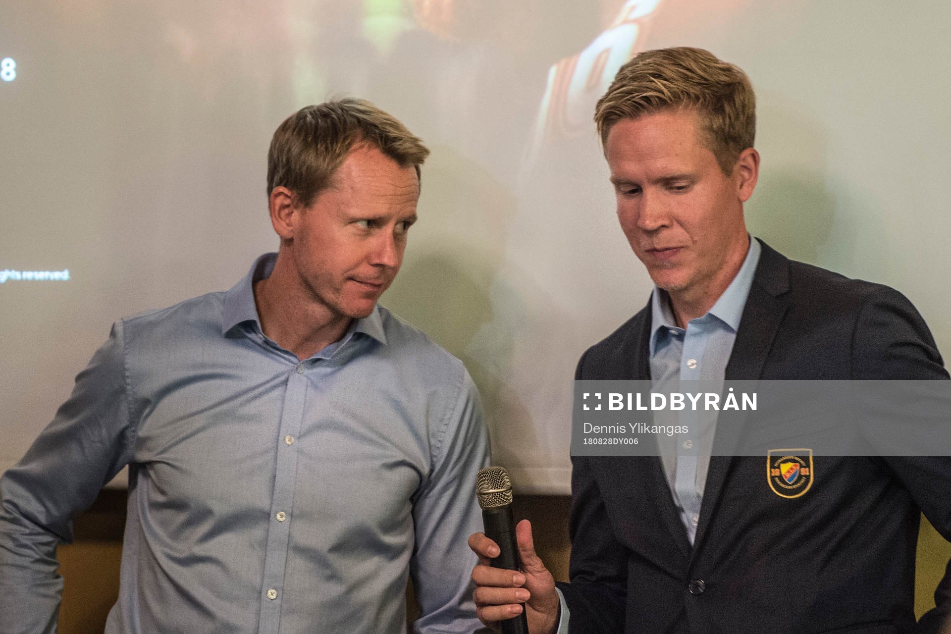 Djurgårdens tränare Robert Ohlsson och lagkapten Andreas