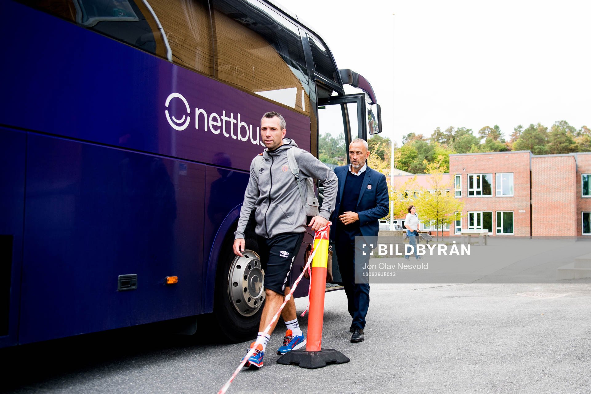 Andrea Loberto, assistant coach, and Lars Bohinen of