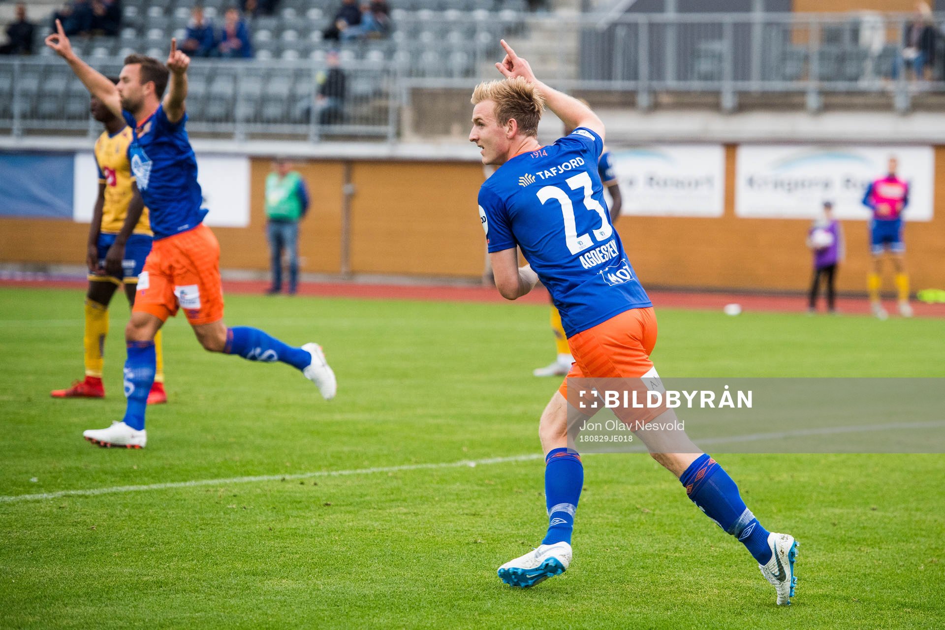 Torbjørn Agdestein of Aalesund celebrates the 0-2 goal