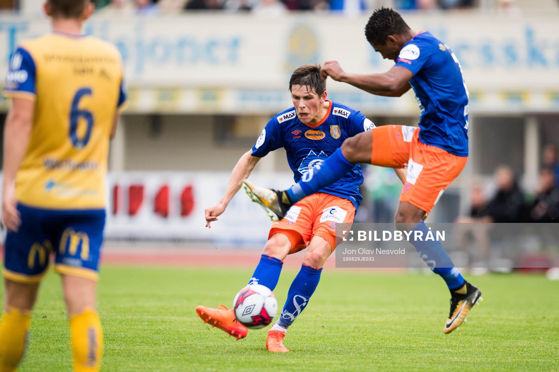 Sondre Fet of Aalesund shoots to score the 0-3 goal