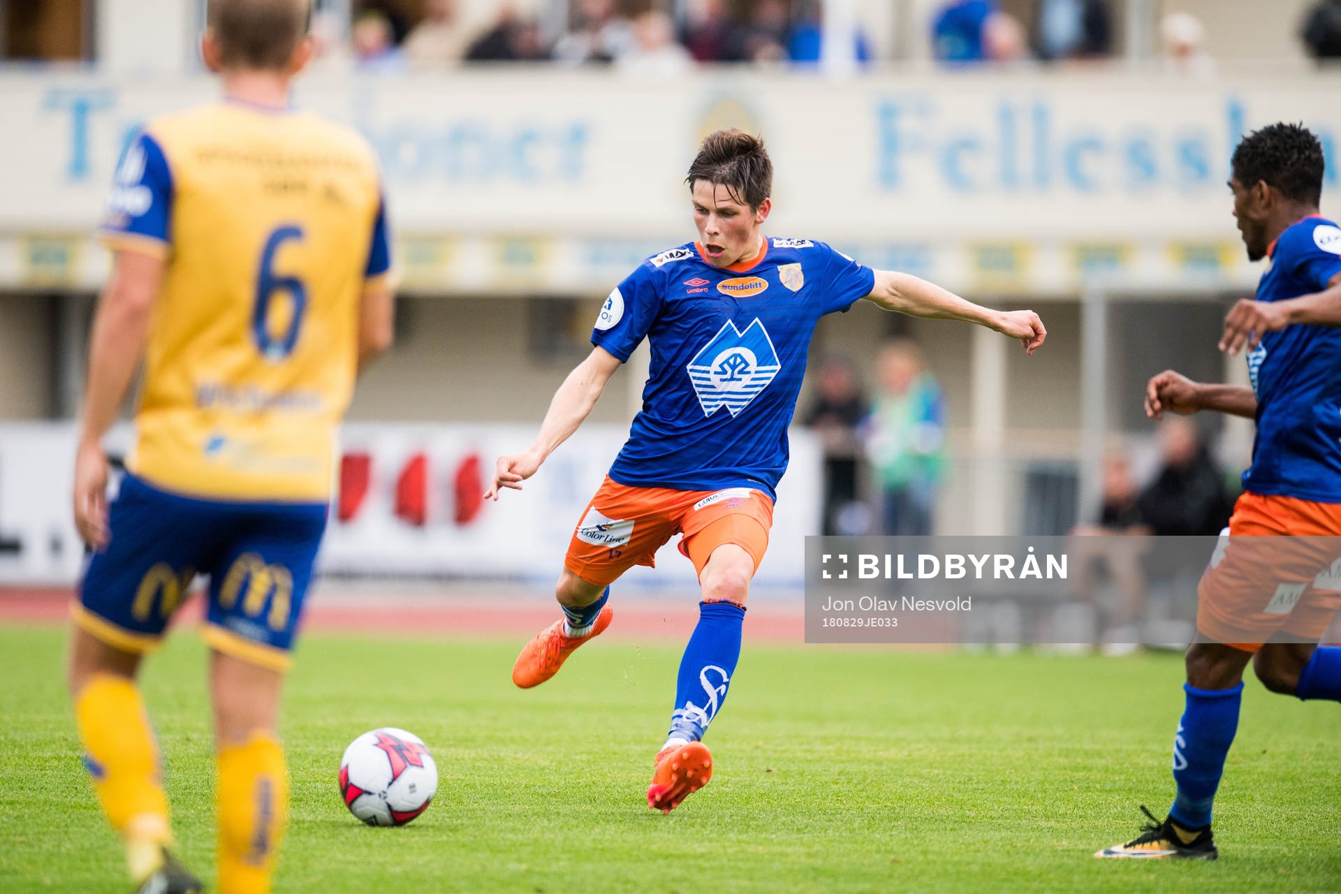 Sondre Fet of Aalesund shoots to score the 0-3 goal