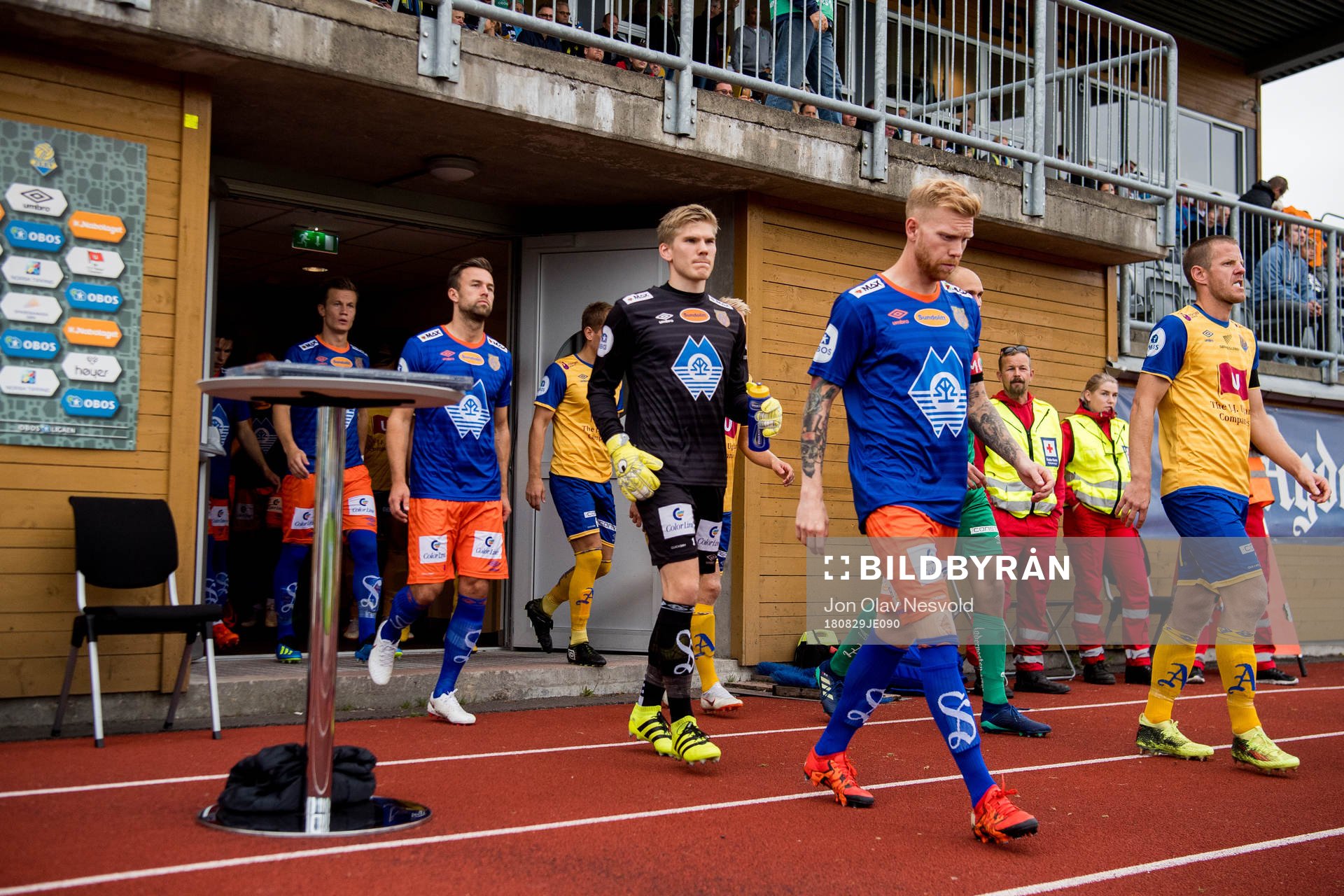 Goalkeeper Andreas Lie and Fredrik Carlsen of Aalesund