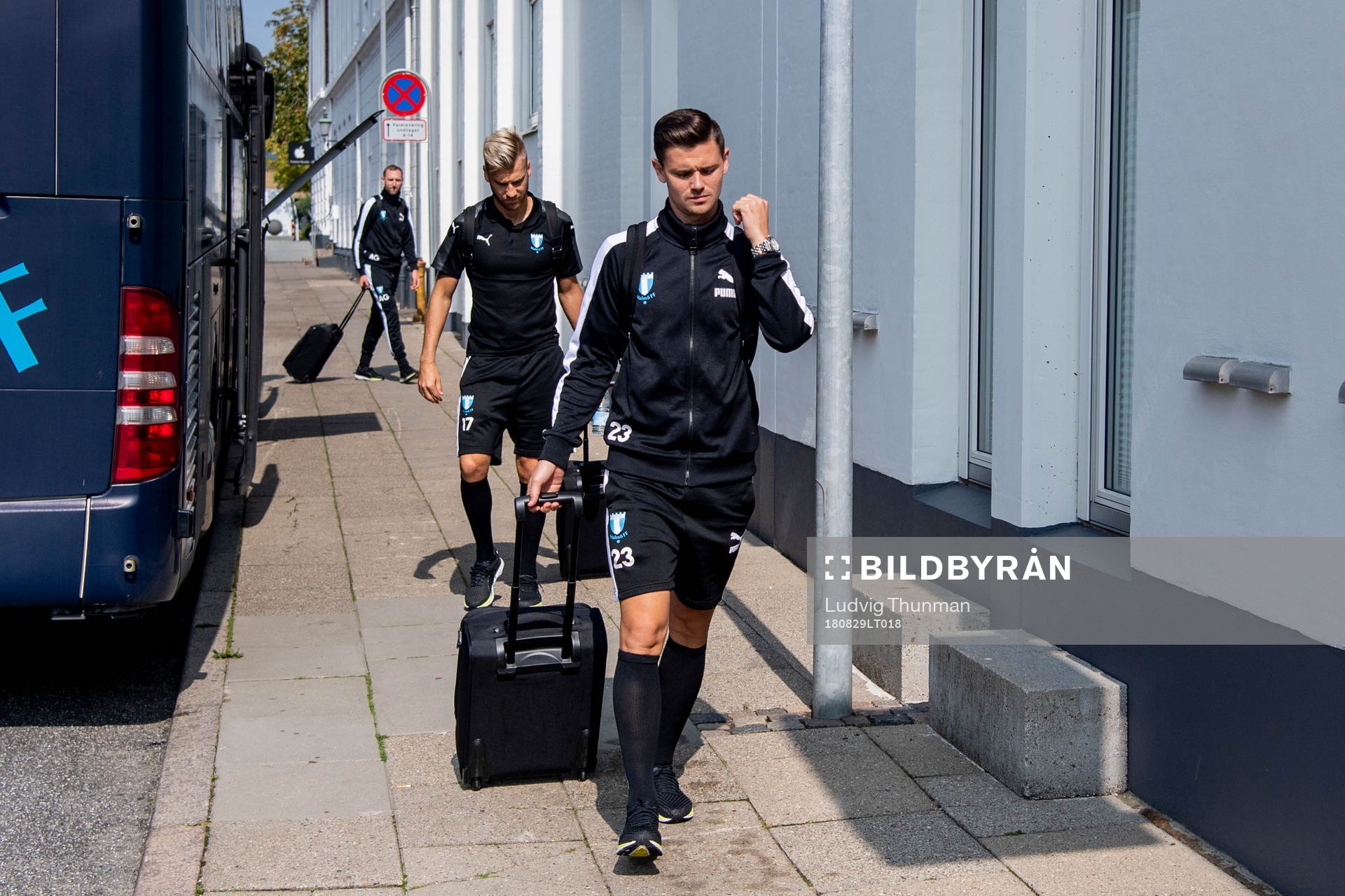 Rasmus Bengtsson and Marcus Antonsson of Malmö FF arrive