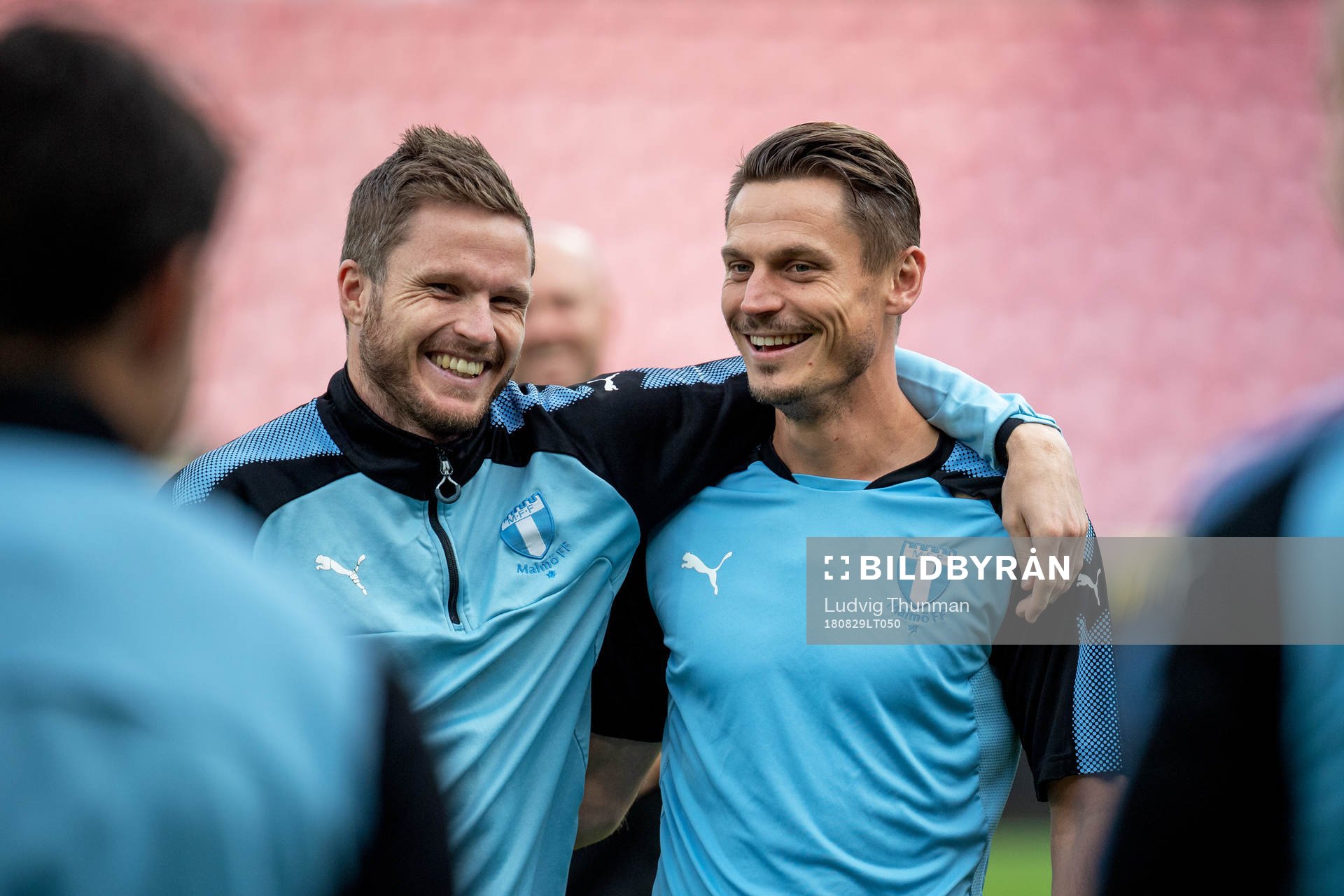Lasse Nielsen and Markus Rosenberg of Malmö FF