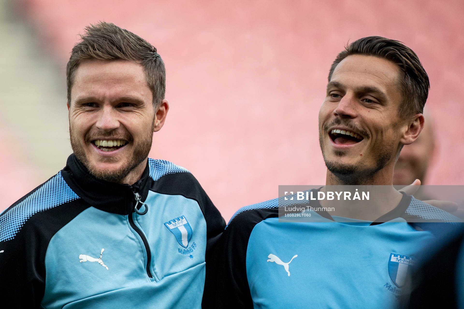 Lasse Nielsen and Markus Rosenberg of Malmö FF