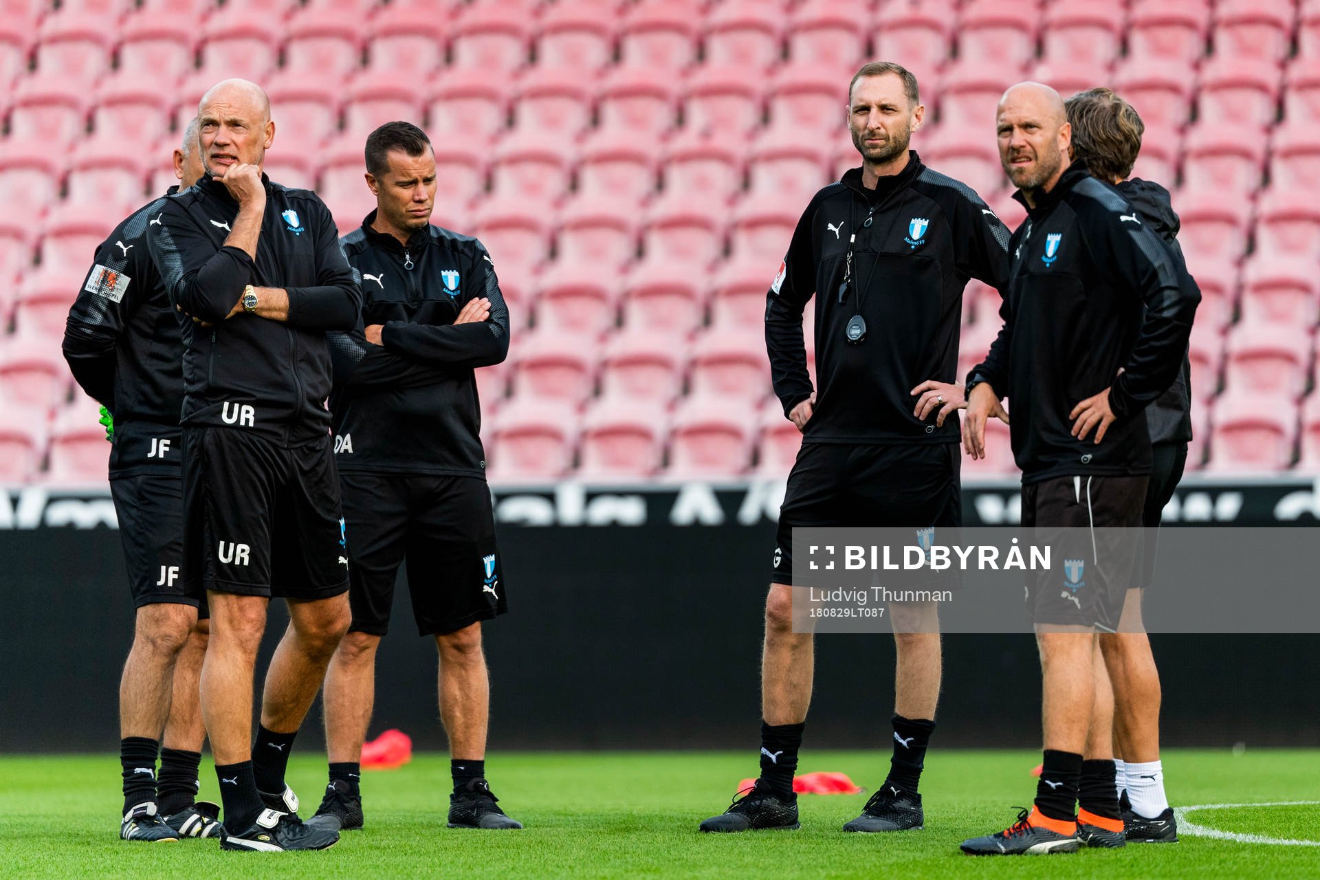 Head coach Uwe Rösler, goalkeeper coach Jonnie Fedel,