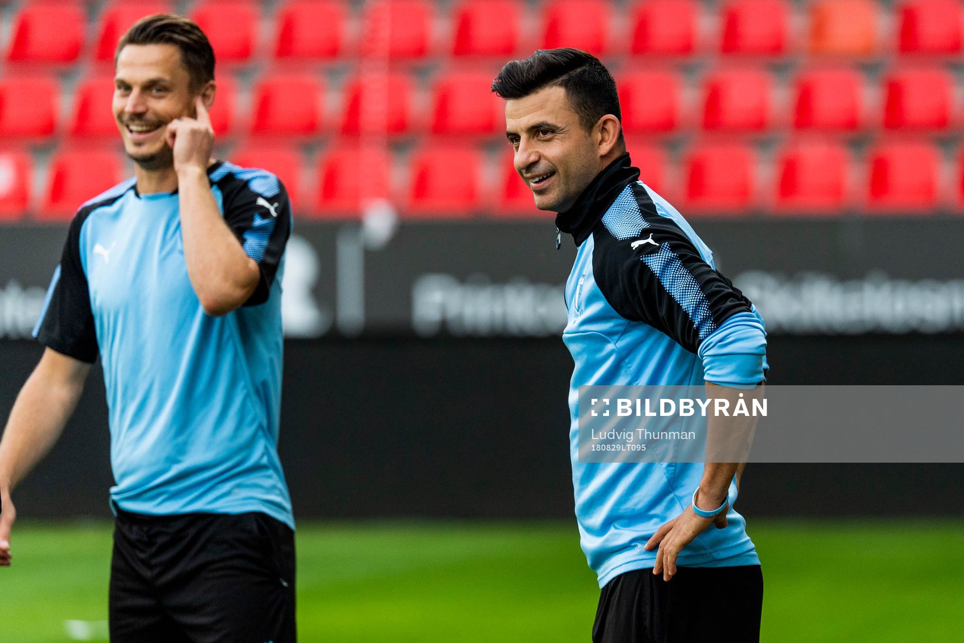 Markus Rosenberg and Behrang Safari of Malmö FF
