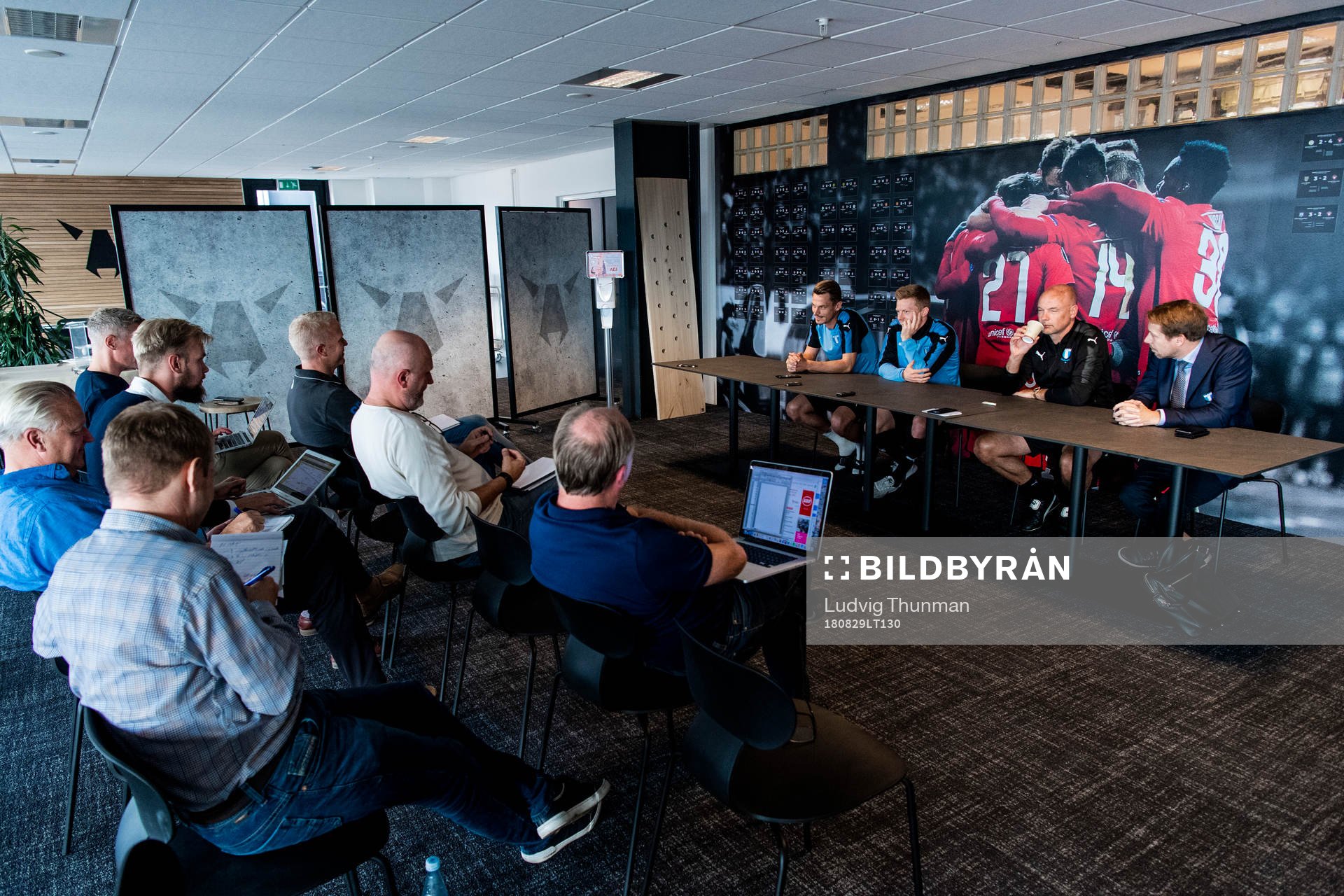 Markus Rosenberg, Anders Christiansen, head coach Uwe