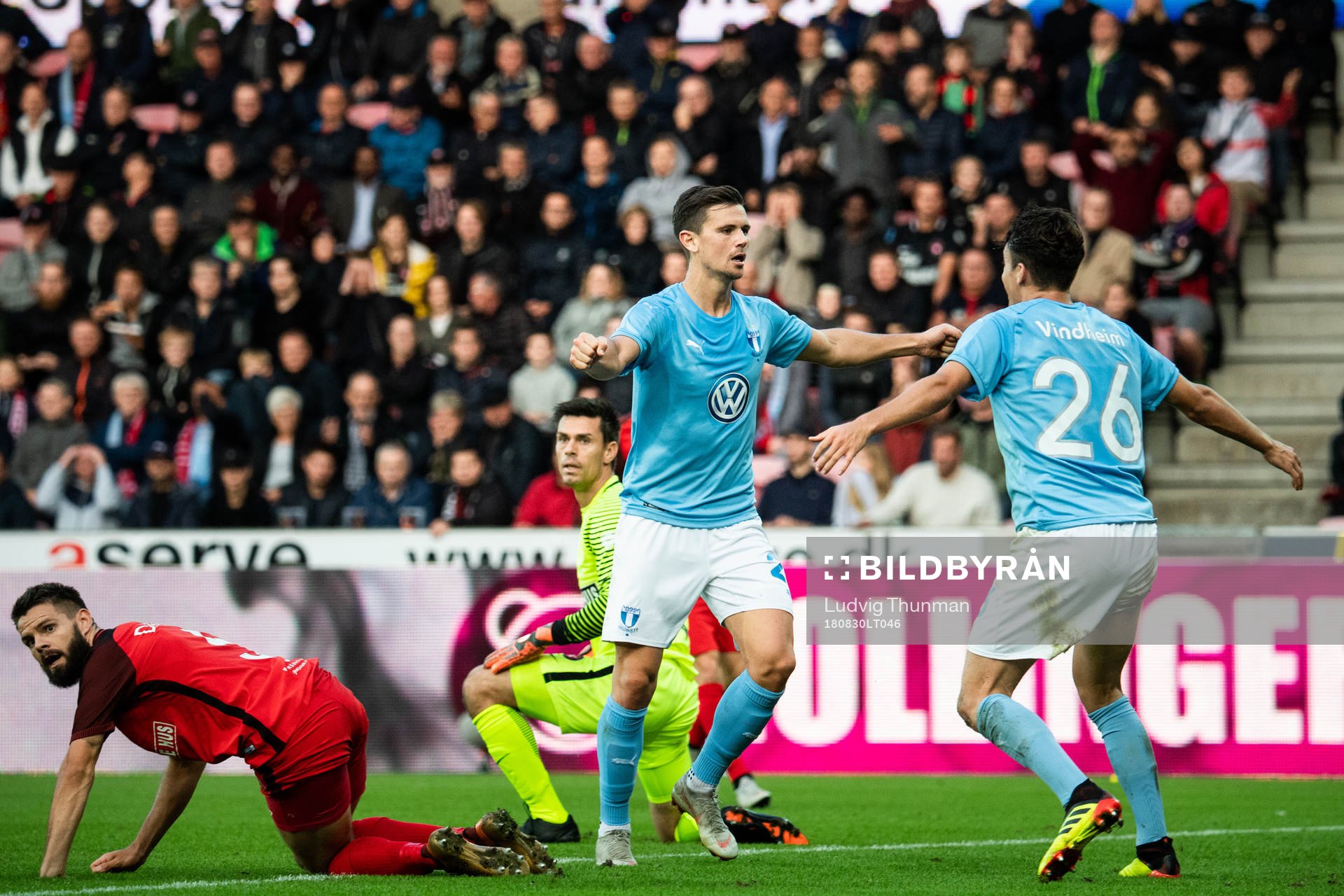 Marcus Antonsson and Andreas Vindheim of Malmö FF