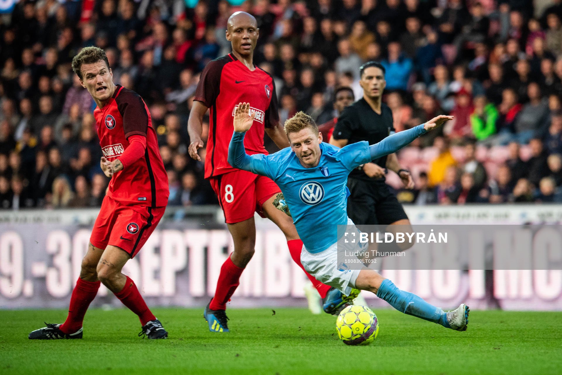 Anders Christiansen of Malmö FF falls