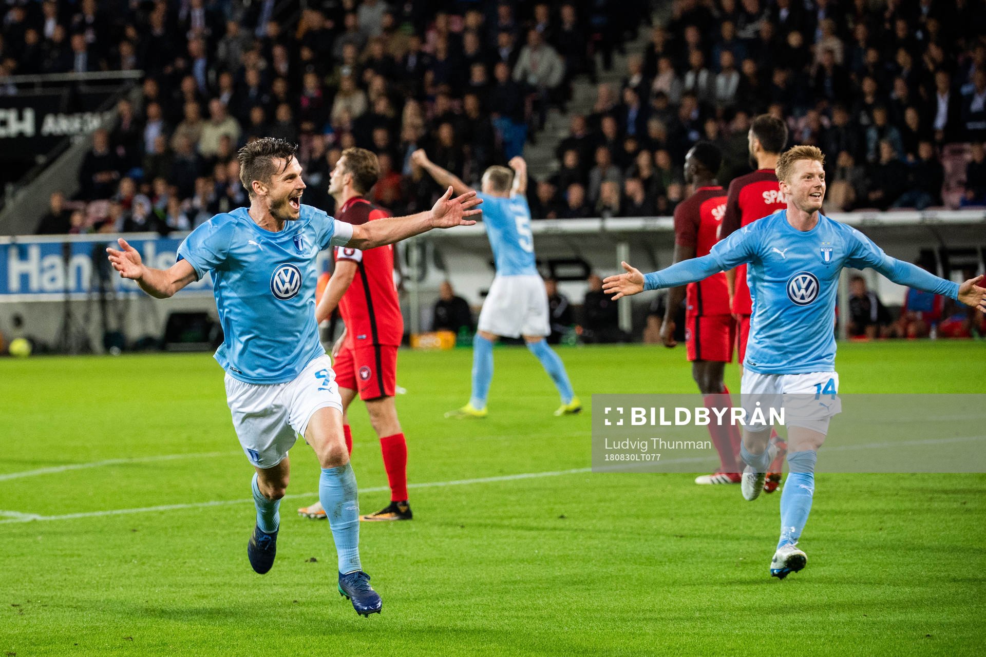 Markus Rosenberg and Anders Christiansen of Malmö FF