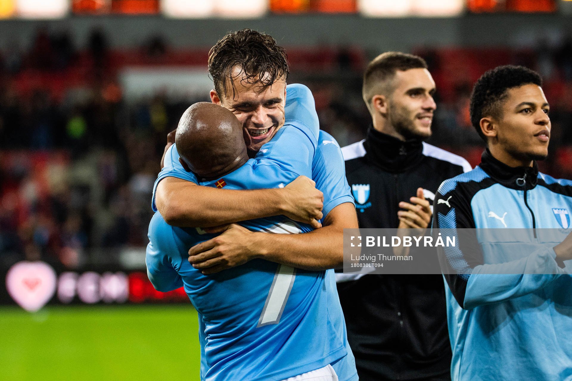 Andreas Vindheim and Fouad Bachirou of Malmö FF celebrates