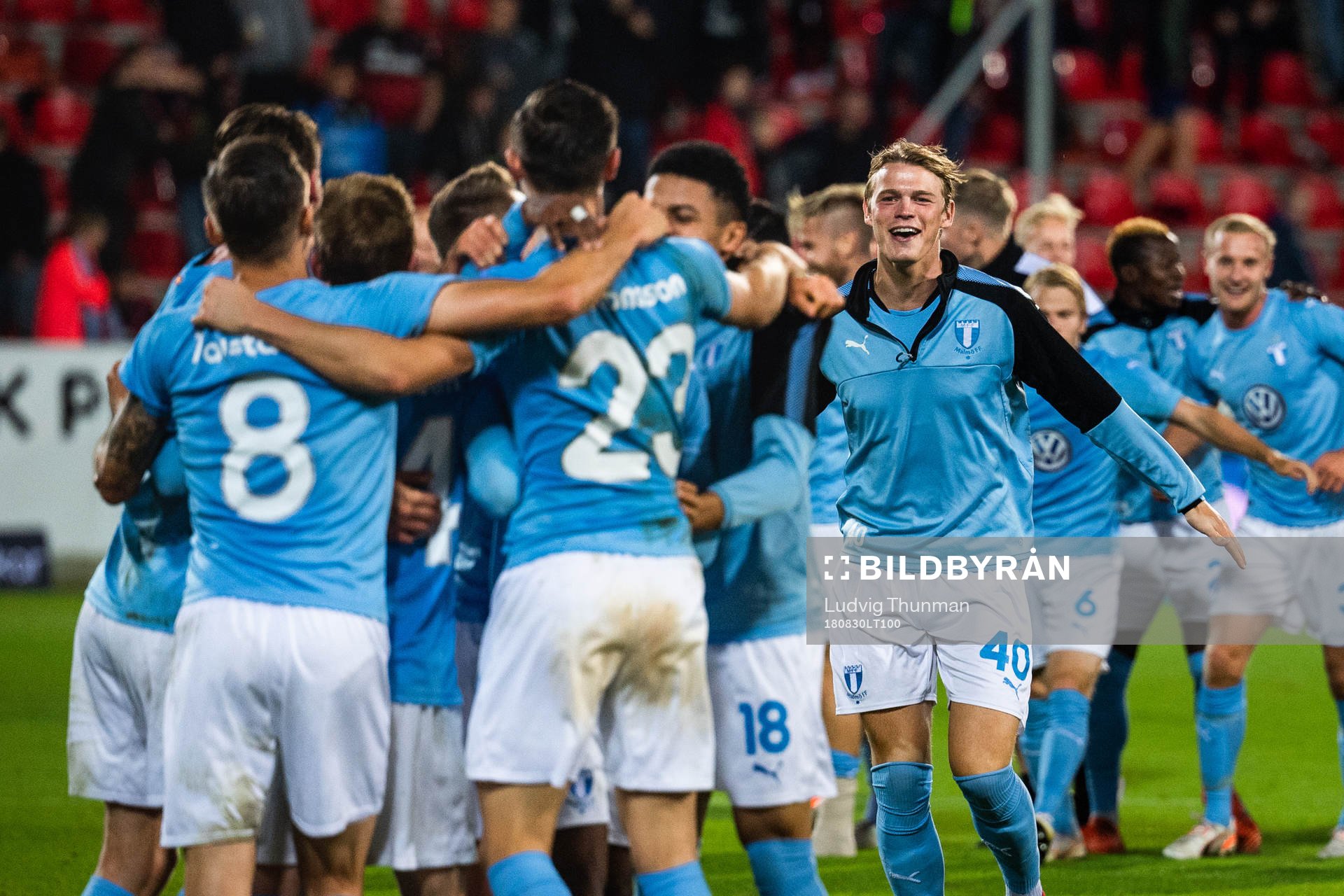 Hugo Andersson of Malmö FF celebrates