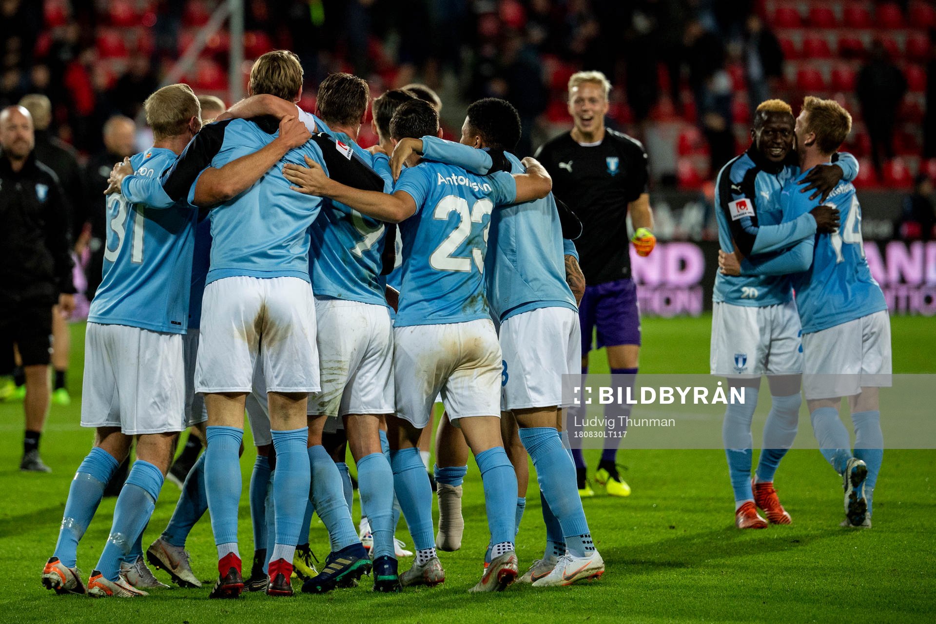 Players of Malmö FF celebrate
