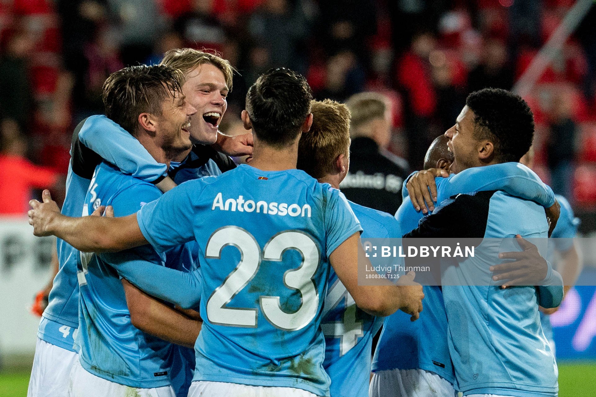 Players of Malmö FF celebrate