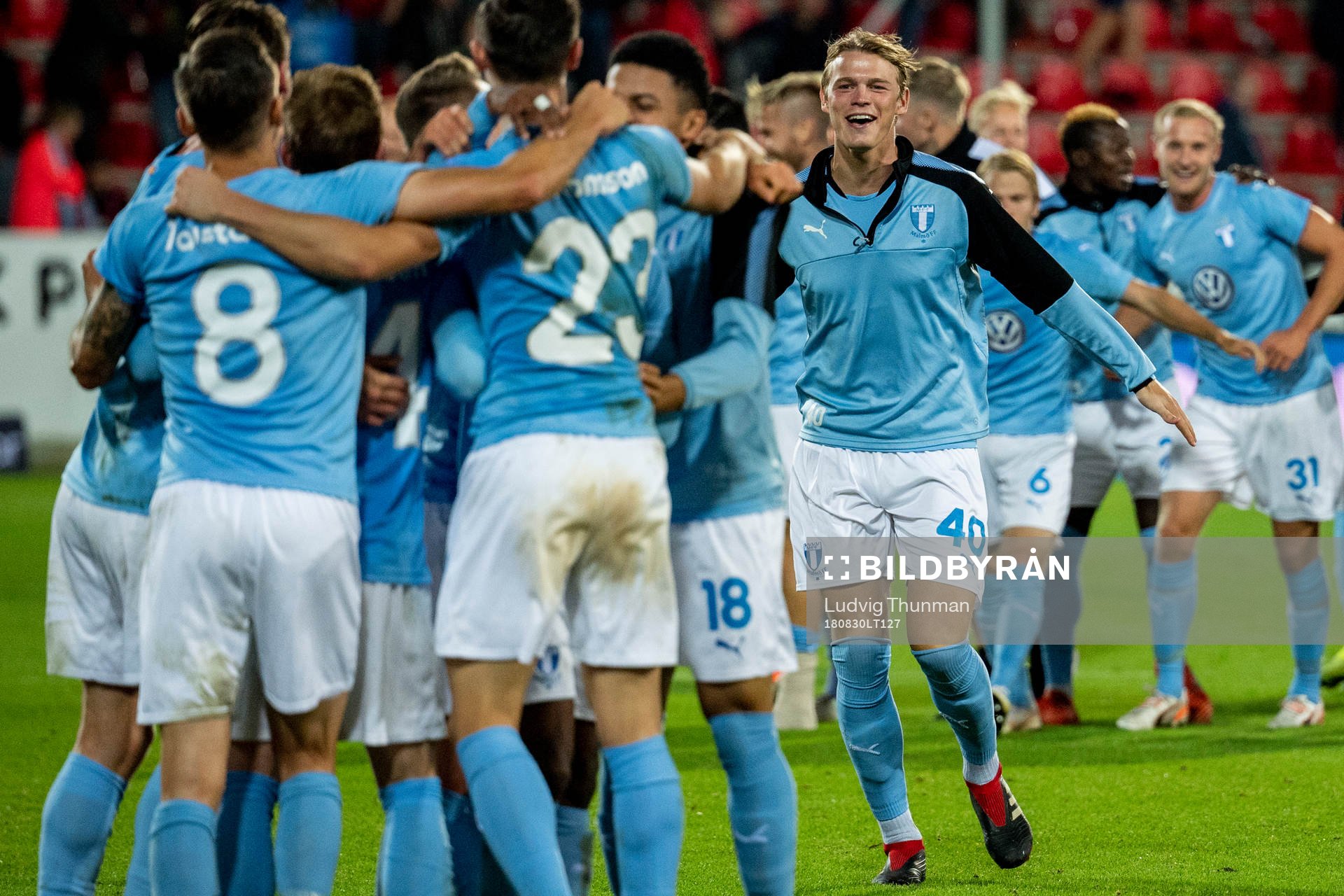 Players of Malmö FF celebrate