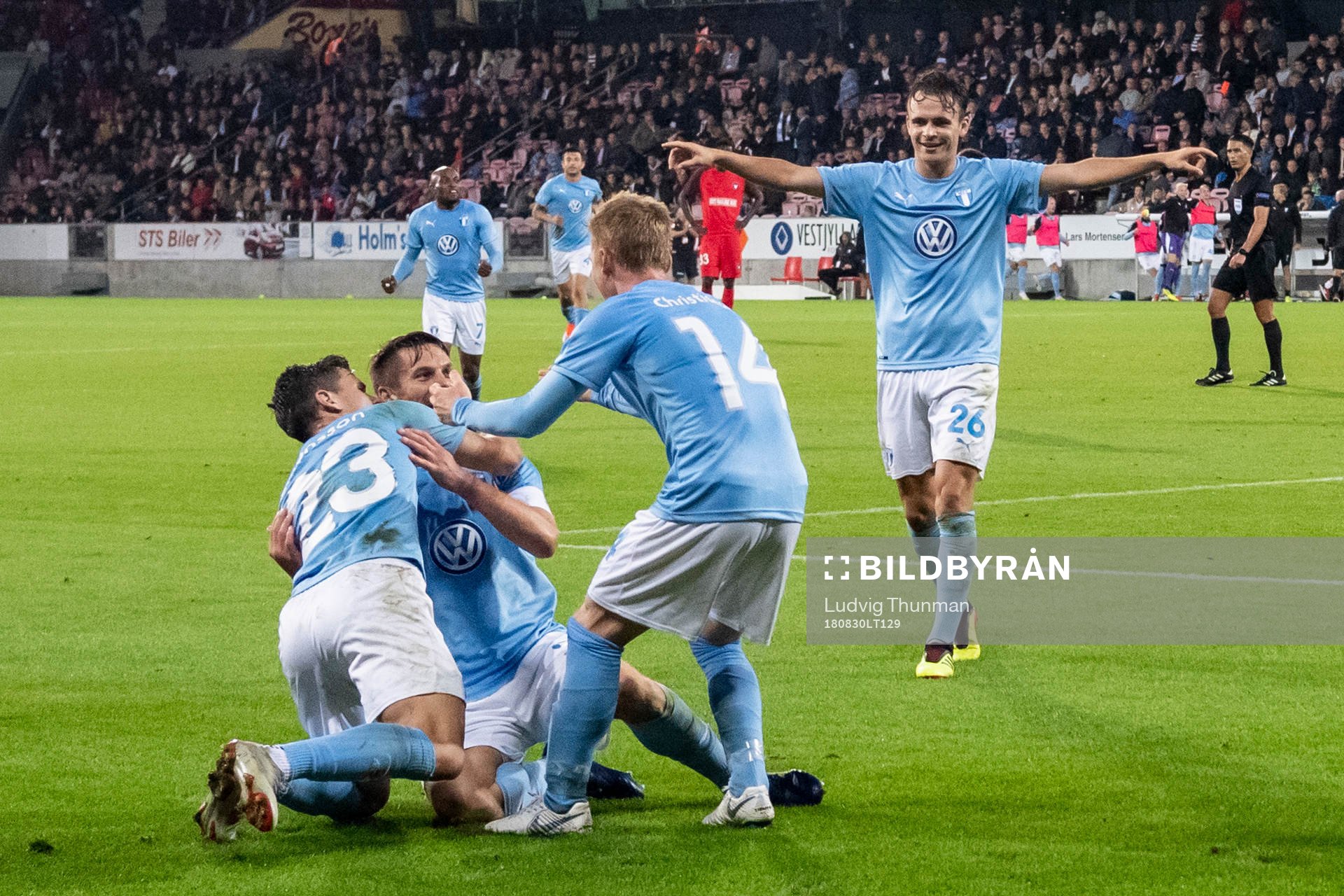 Markus Rosenberg is celebrated by Anders Christiansen,