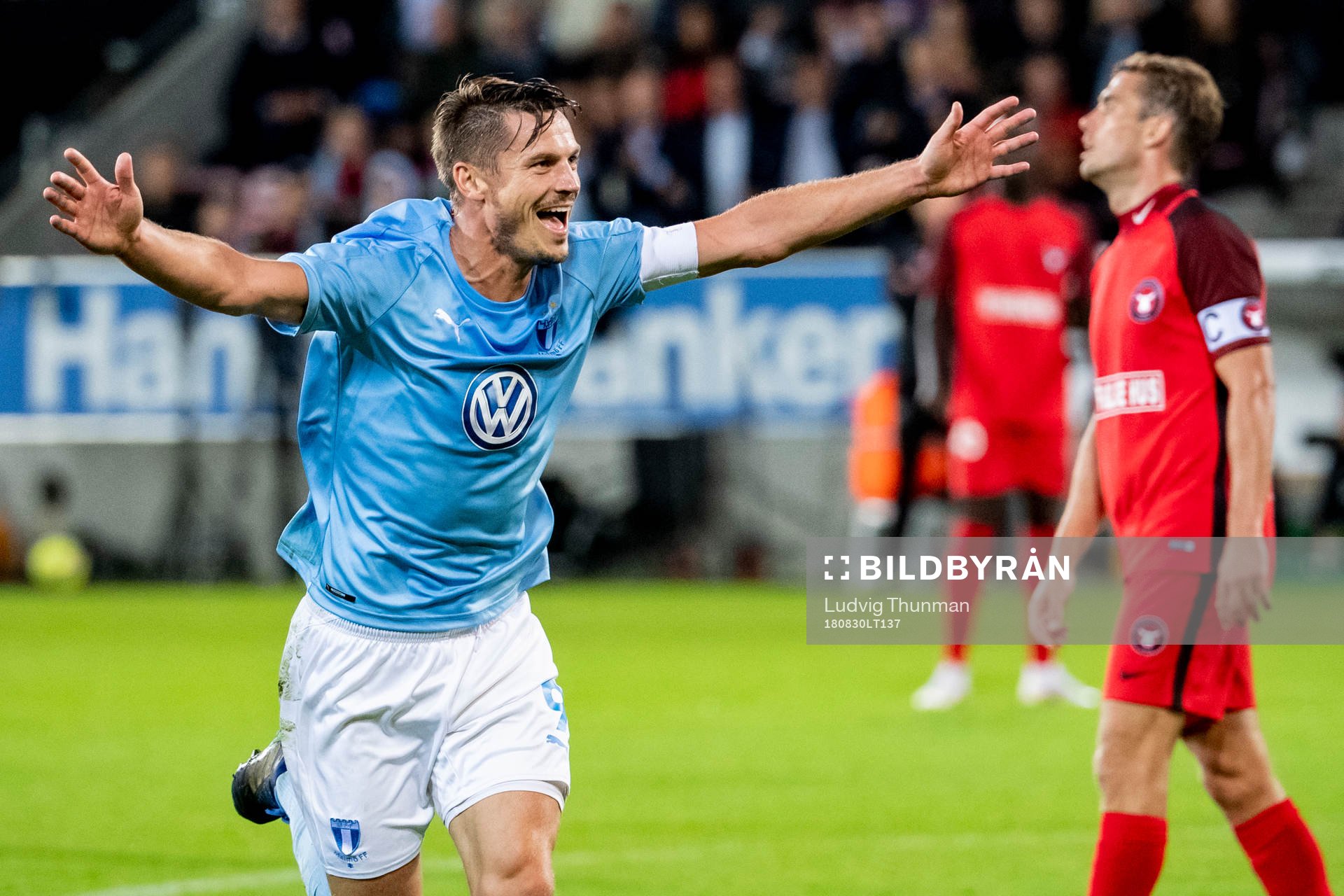 Markus Rosenberg of Malmö FF celebrates