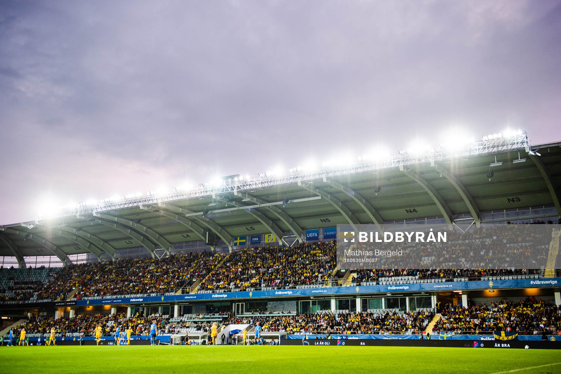 Generell vy över ena läktaren på Gamla Ullevi vid