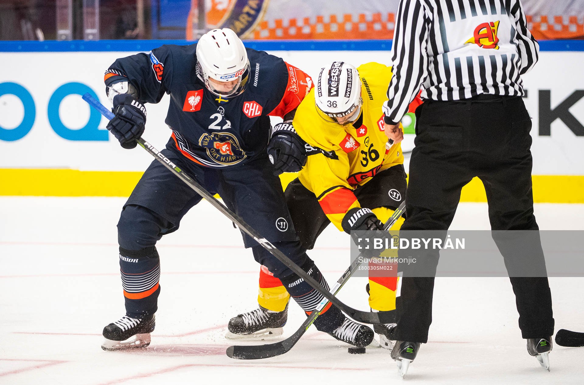 Janne Pesonen of Växjö and Mark Arcobello of Berns
