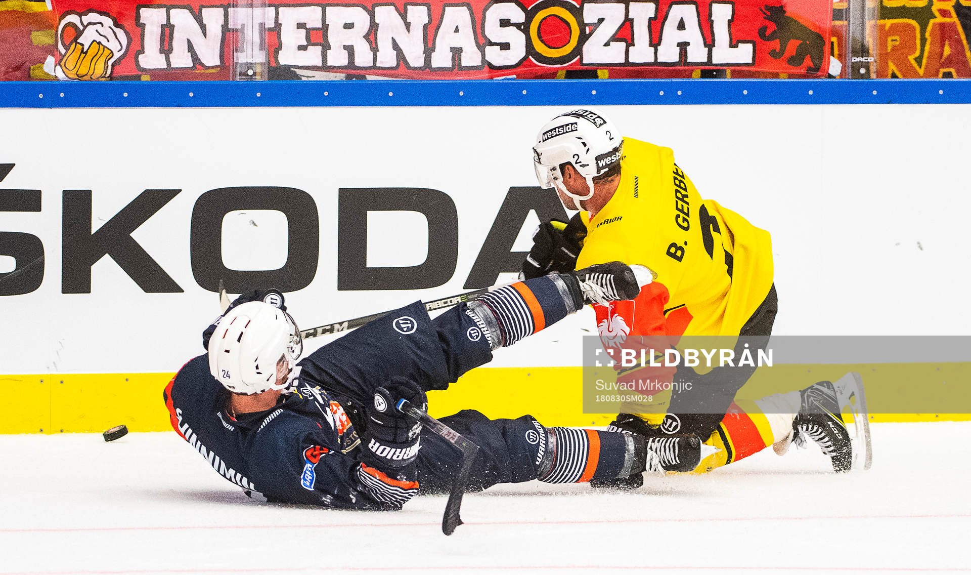Brendan Shinnimin of Växjö and Beat Gerber of Berns
