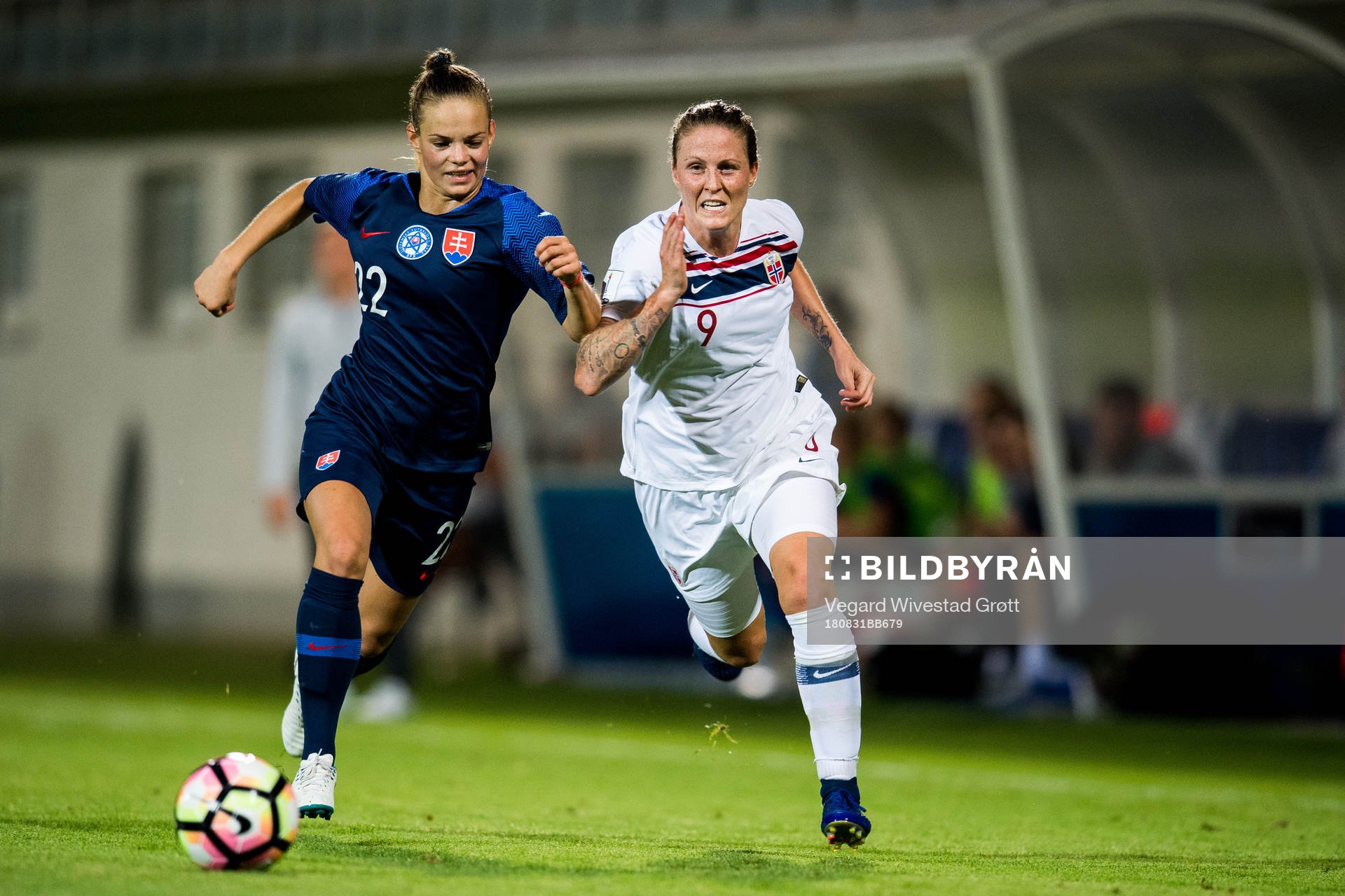 Terezia Kulova  of Slovakia and Isabell Herlovsen of Norway