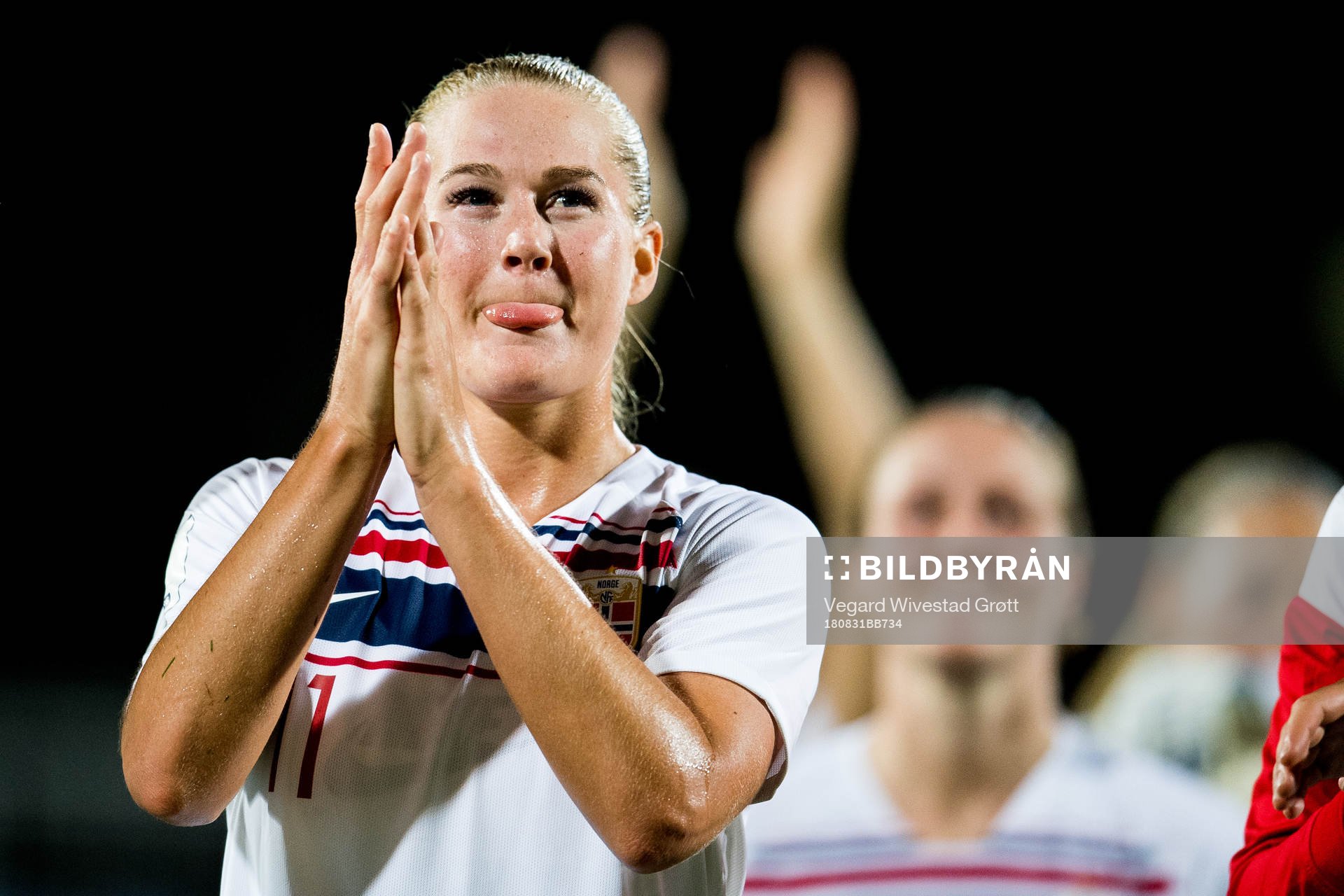 Lisa-Marie Karlseng Utland of Norway after the FIFA Women's World Cup Qualifier match between Slovakia and Norway on August 31, 2018 in Senec.