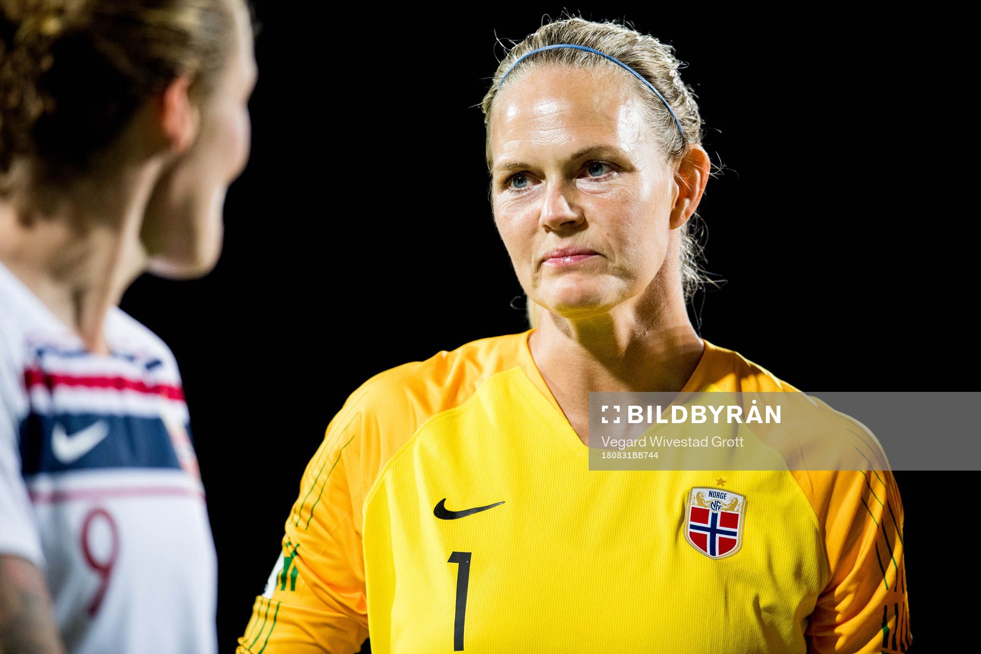 Goalkeeper Ingrid Hjelmseth of Norway