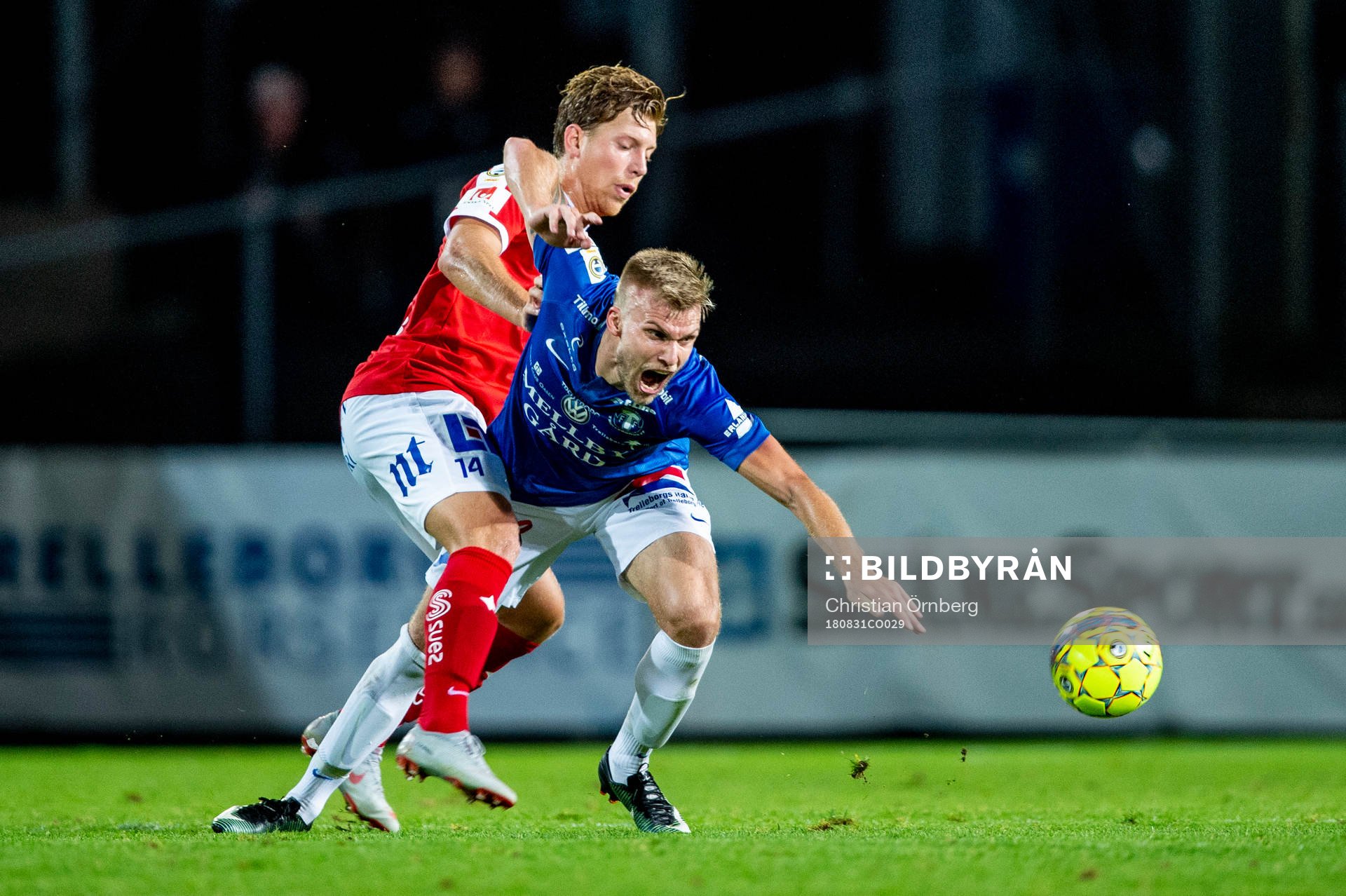 Norrköpings Alexander Fransson mot Trelleborgs Robin