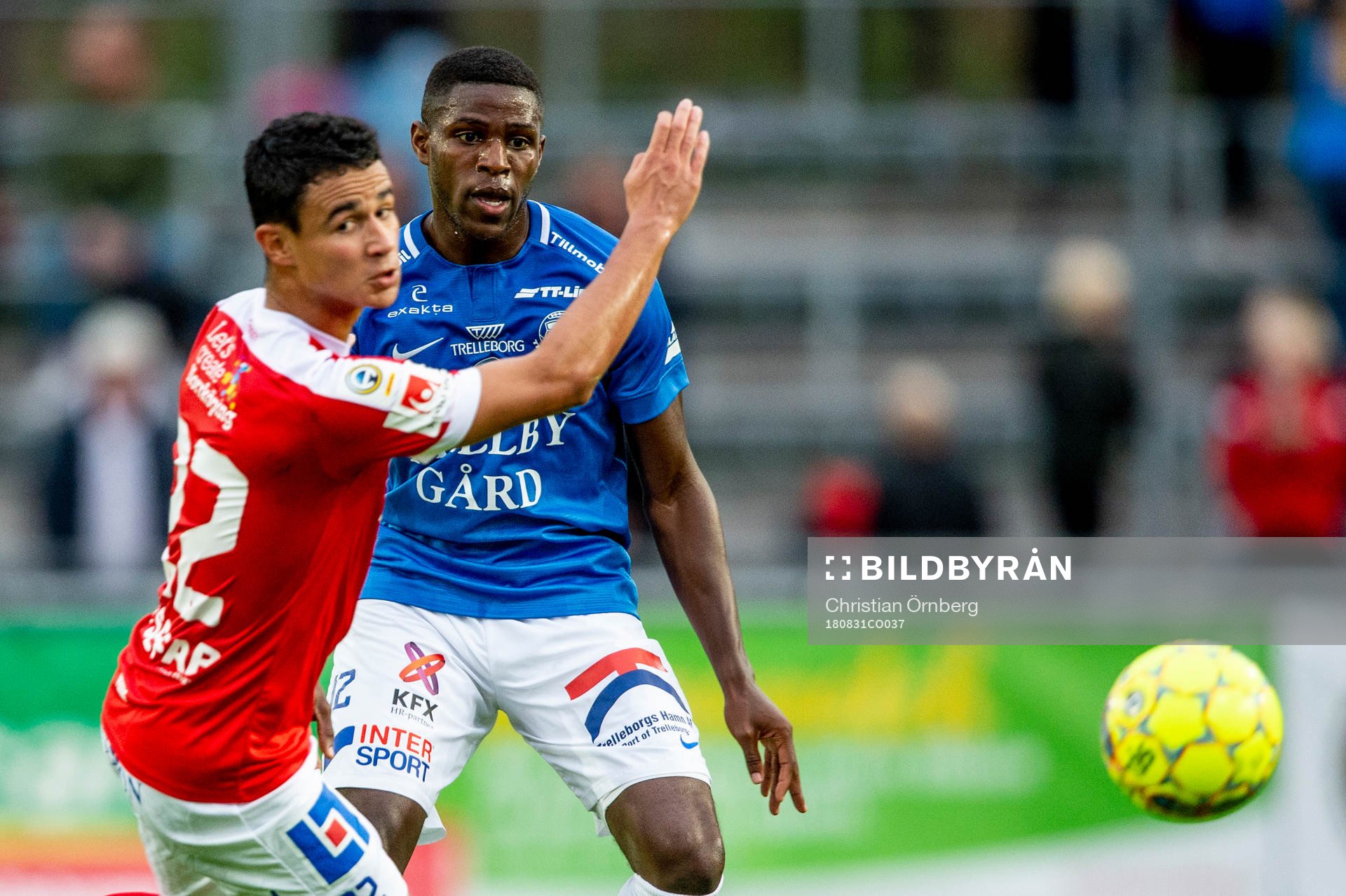 Trelleborgs Kofi Sarkodie mot Norrköpings Ian Smith