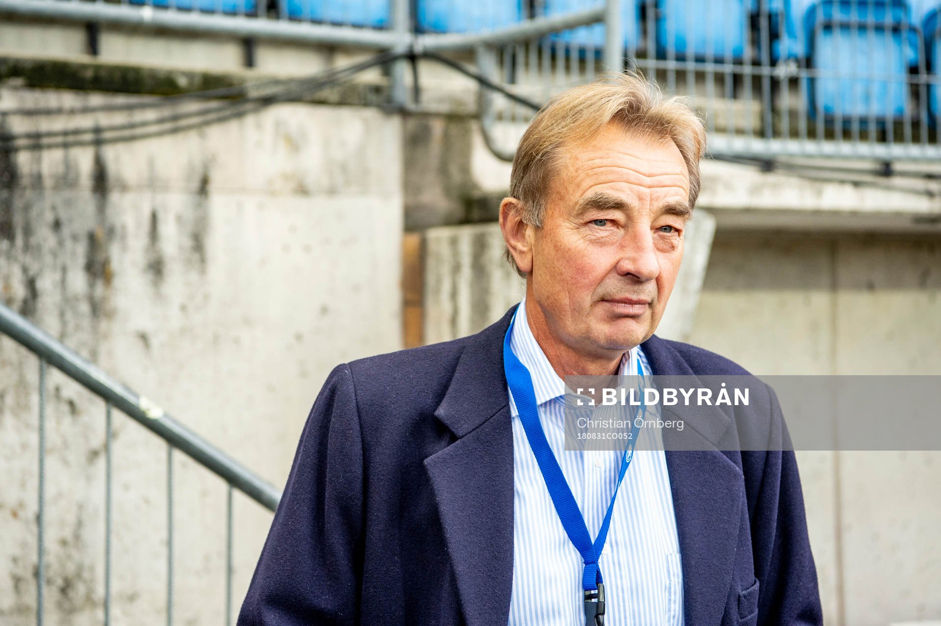 Tom Prahl innan fotbollsmatchen i Allsvenskan mellan
