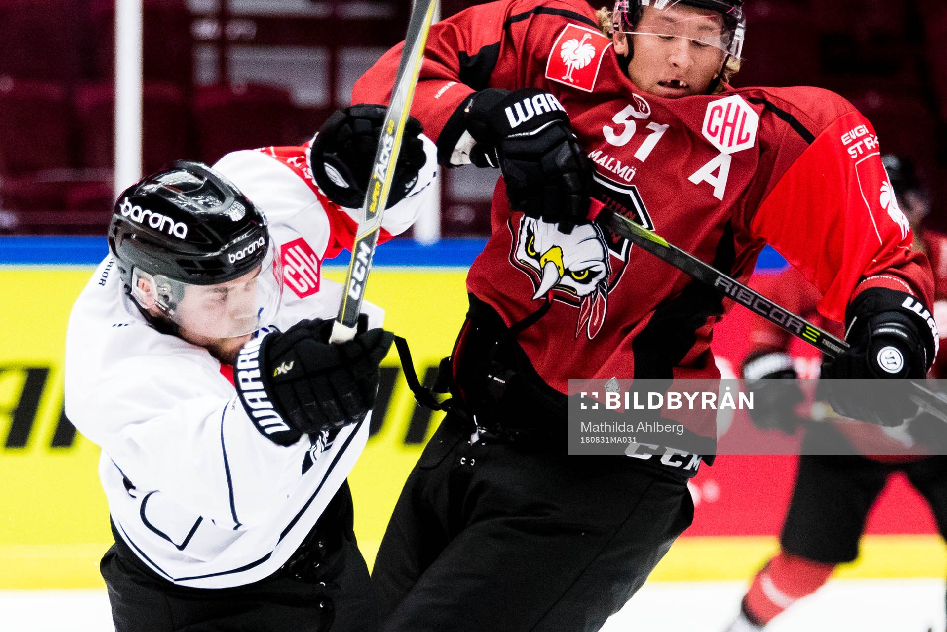 Otto Nieminen of TPS Åbo and Emil A Sylvegård of Malmö