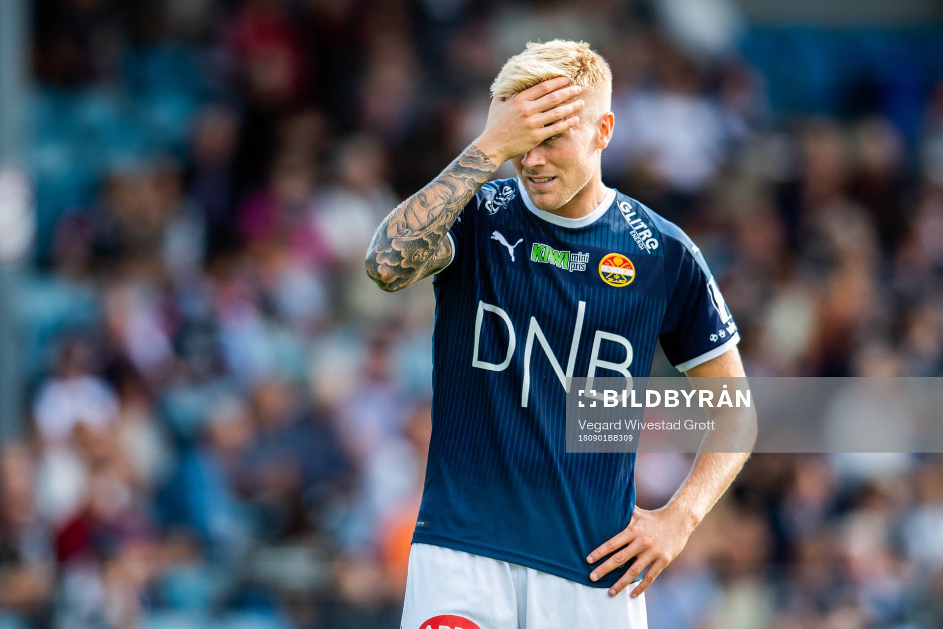 Eirik Ulland Andersen of Strømsgodset looks dejected