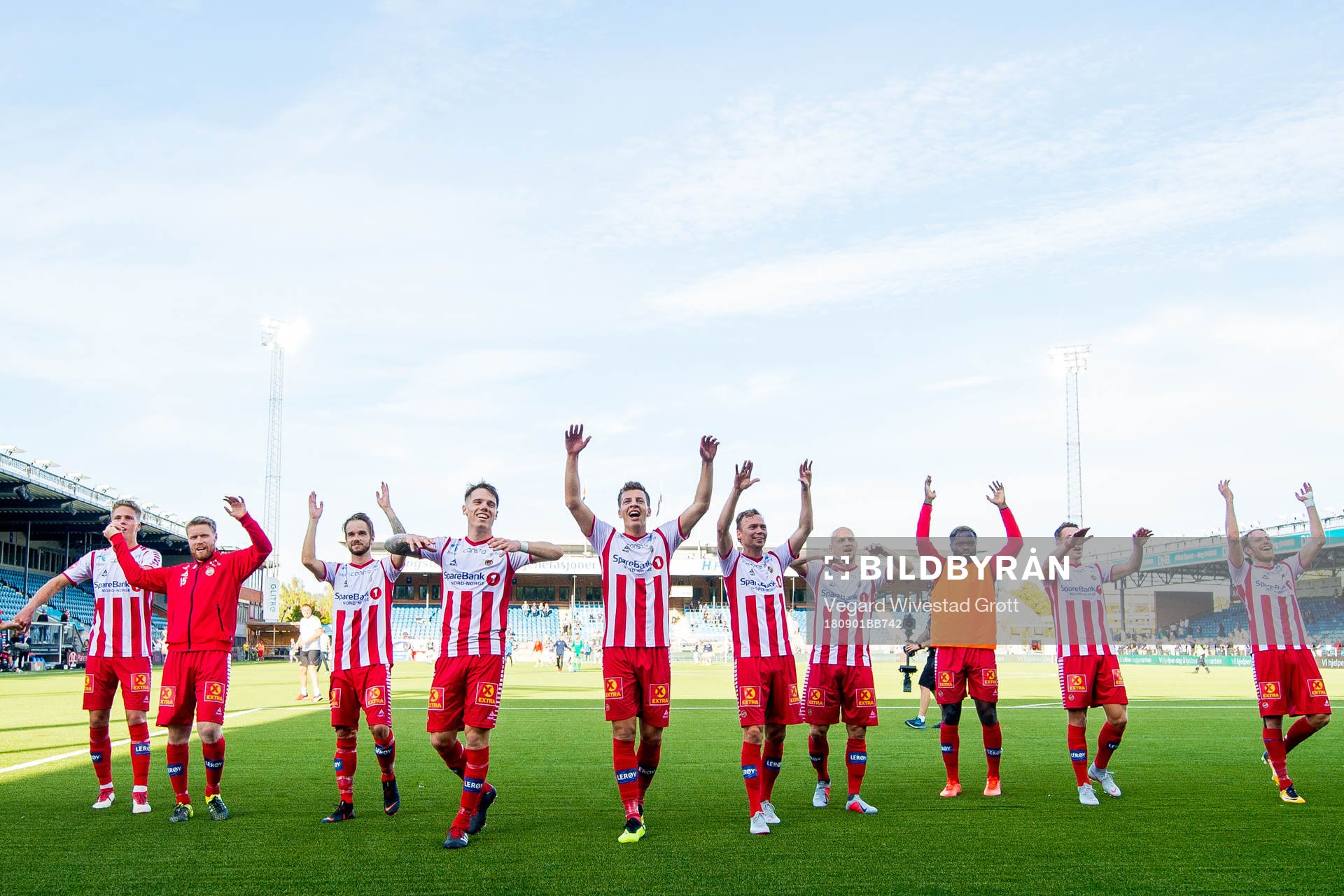 Players of Tromsø celebrate
